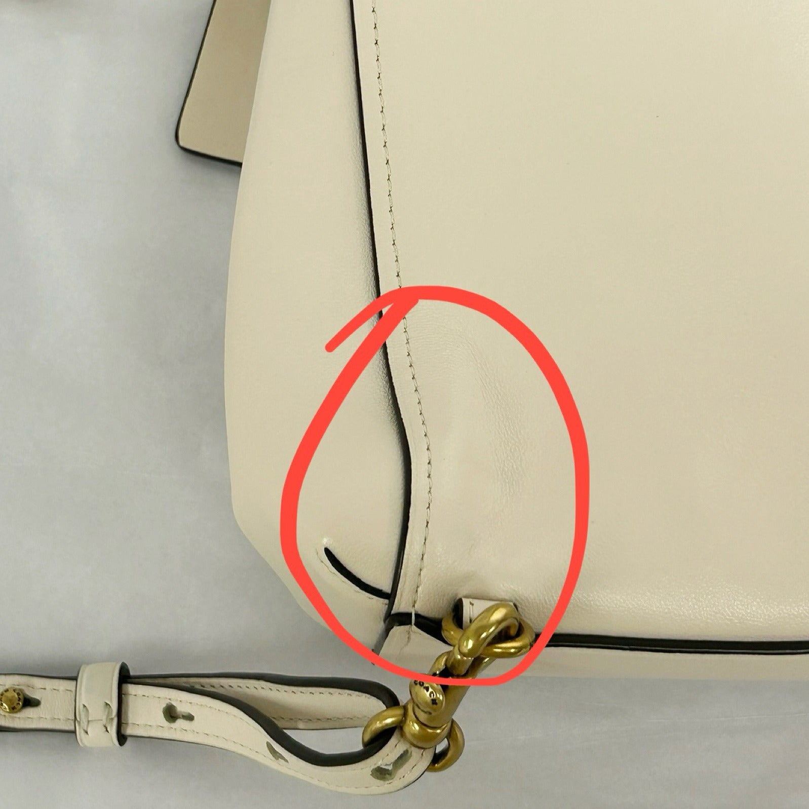 COACH 牛皮皮革Rucksack金扣鏈帶背包