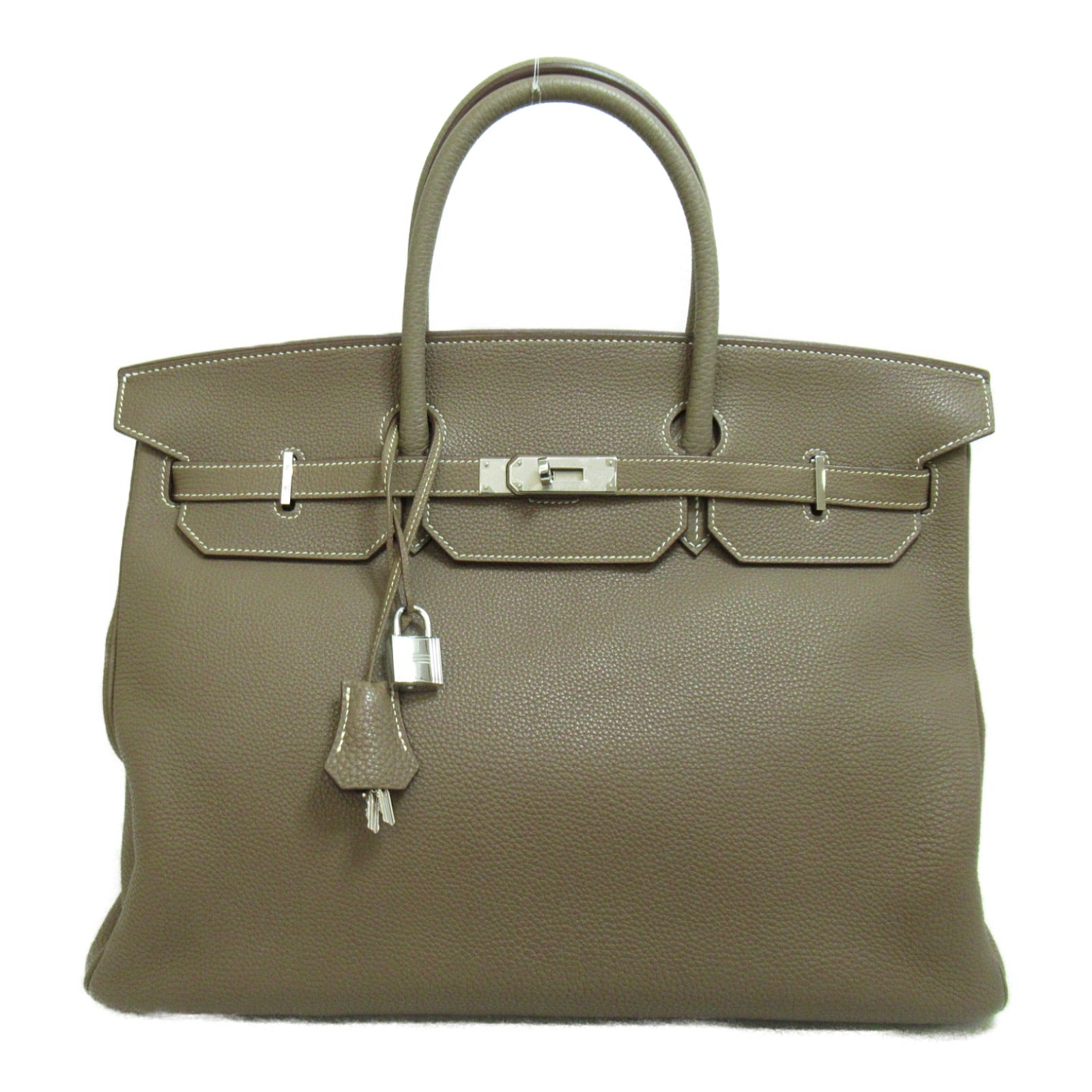HERMES Togo皮革Birkin 40銀扣手挽袋Etoupe大象灰色– Brand Off
