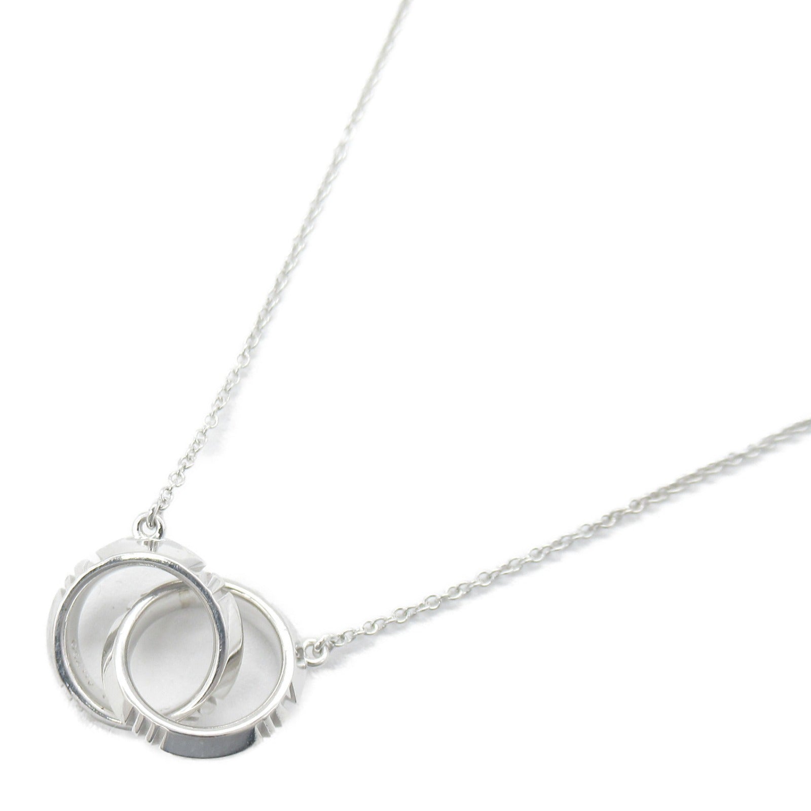 TIFFANY＆CO 18K白金Atlas X-Closed Interlocking Necklace項鍊