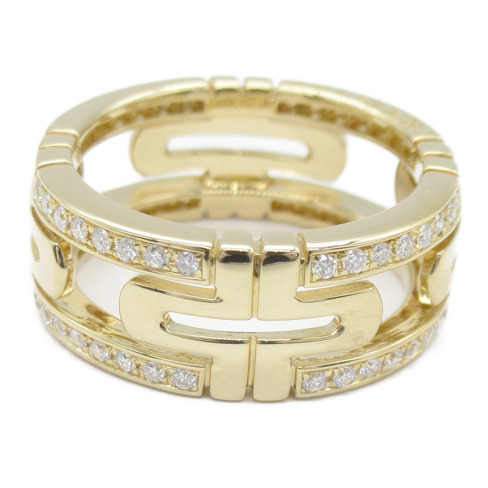 BVLGARI Parentesi Diamond Ring 18K Yellow Gold Bvlgari#51 US#5.5