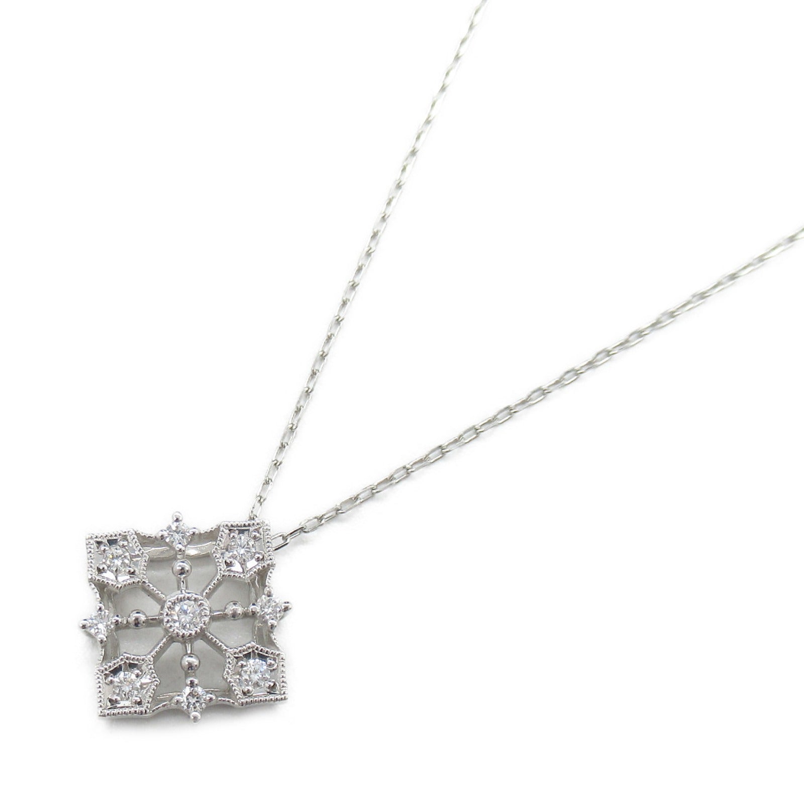 Casablanca APF25JW08801GOLD 関税送料込 MIKIMOTO 18K白金/PT850鉑金Diamond Necklace 0.16ct鑽石項鍊