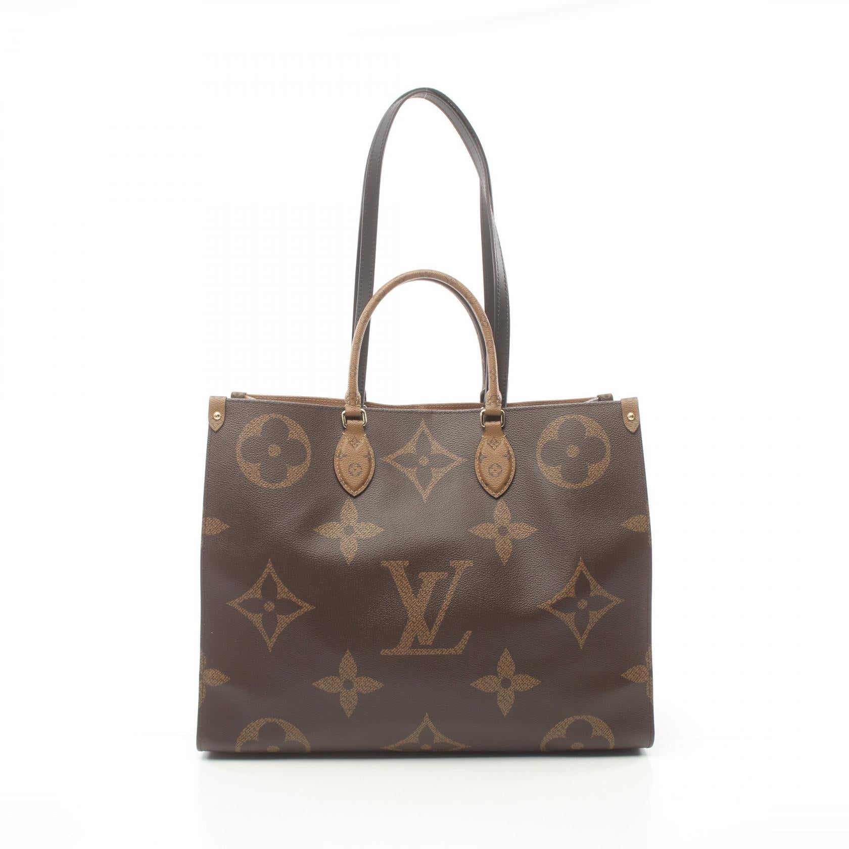 LOUIS VUITTON【激減優惠】 Monogram Giant OnTheGo GM金扣手挽肩背兩用袋棕色