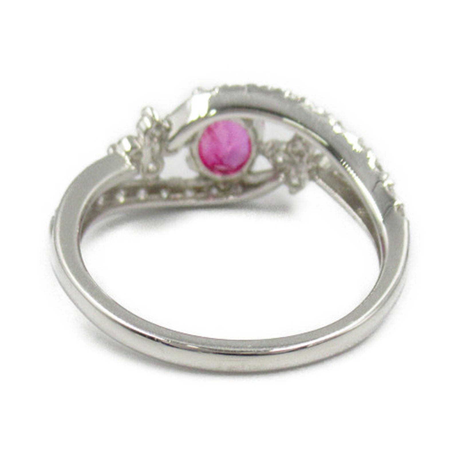 JEWELRY PT900鉑金Ruby/Diamond Ring紅寶石/鑽石戒指US#7