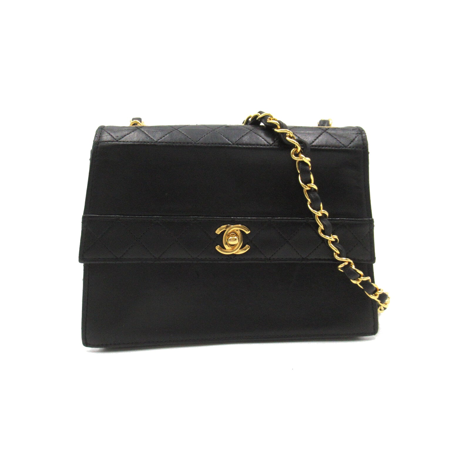 CHANEL 【激減優惠】羊皮皮革Chain Shoulder金扣肩背袋