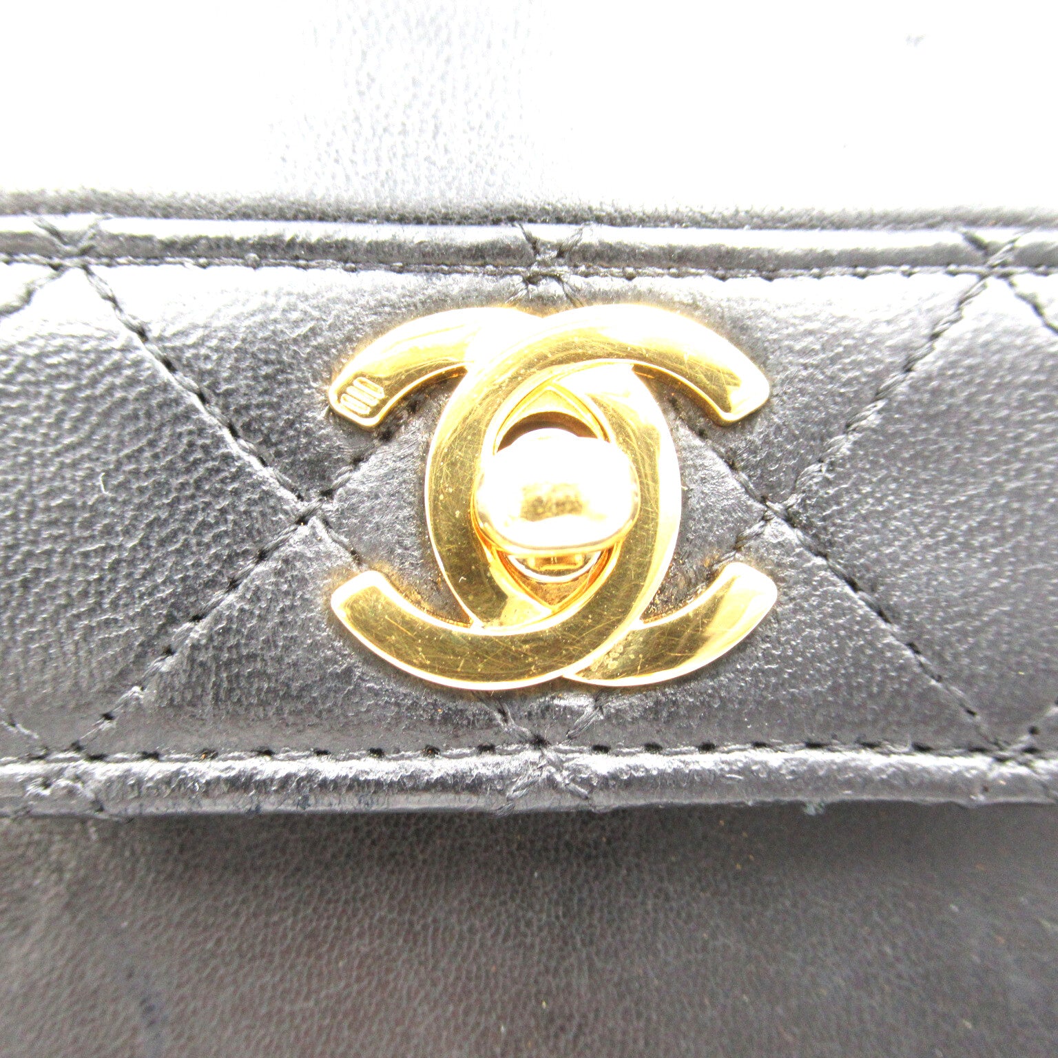 CHANEL【激減優惠】 羊皮皮革Chain Shoulder金扣肩背袋