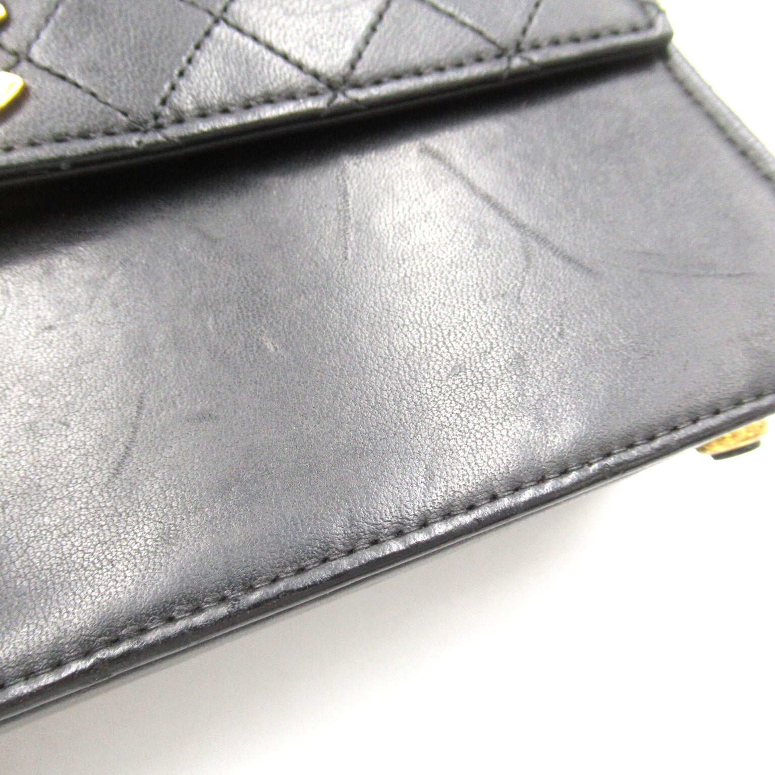 CHANEL【激減優惠】 羊皮皮革Chain Shoulder金扣肩背袋