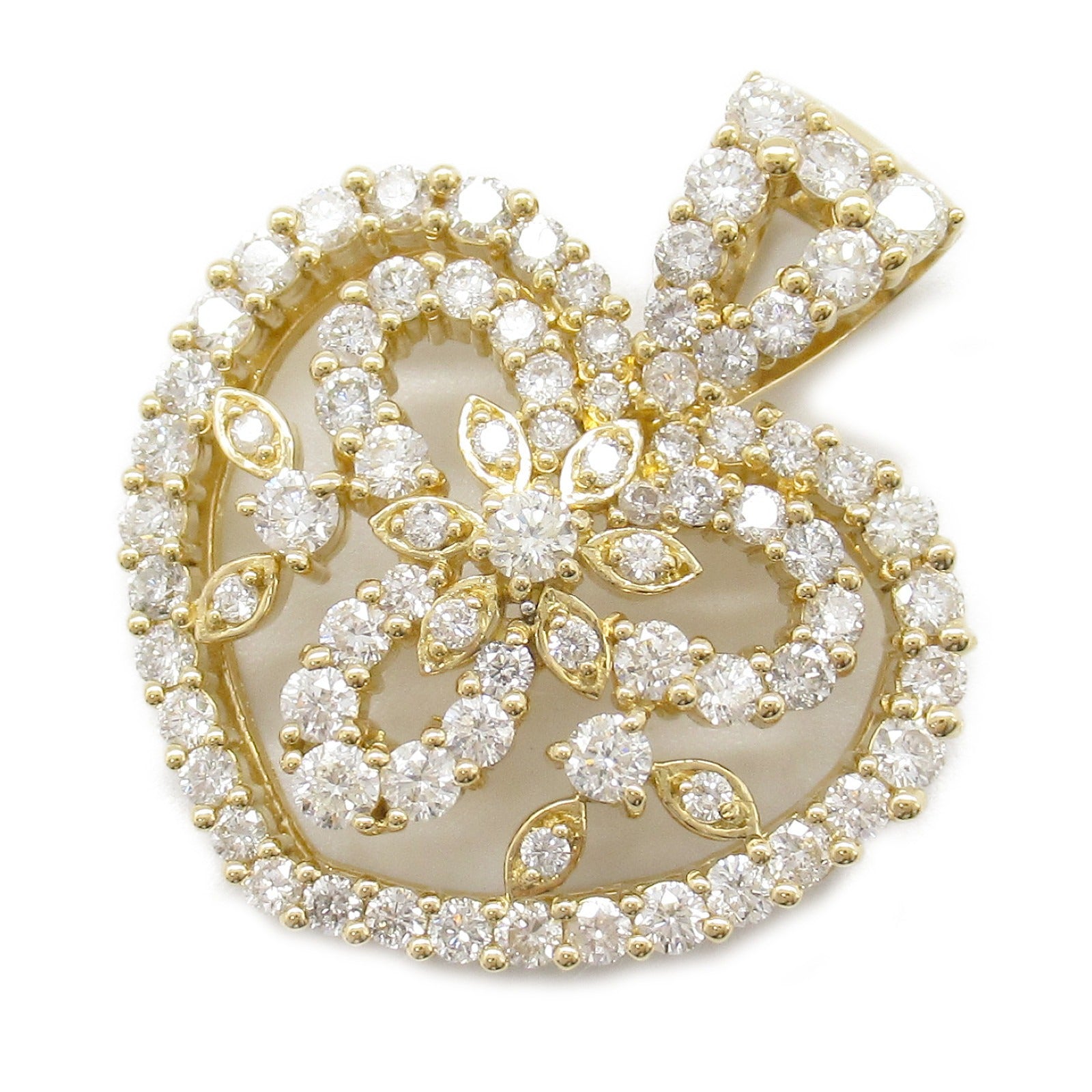 JEWELRY 18K黃金Diamond Pendant Top鑽石吊墜