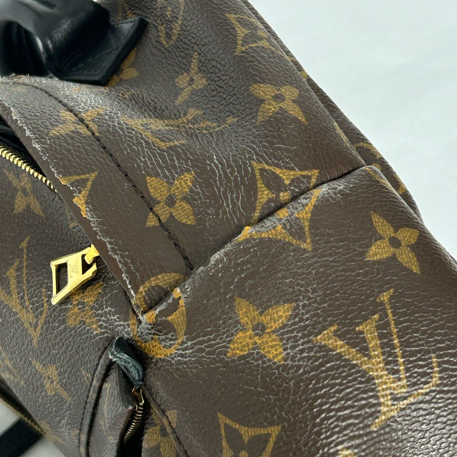LOUIS VUITTON 【激減優惠】Monogram Palm Springs Mini金扣背包啡色