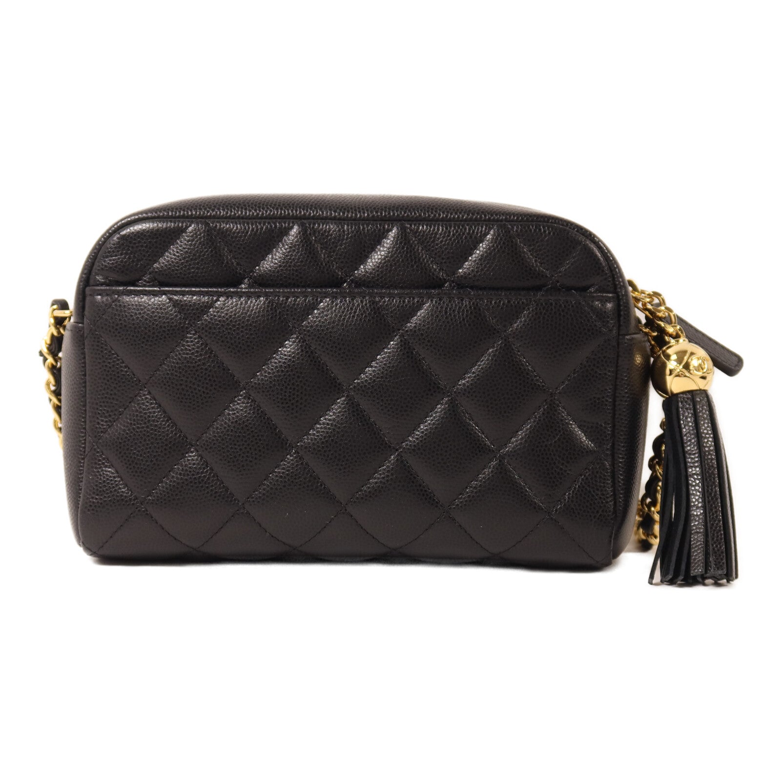 CHANEL 牛皮皮革Mini Camera Bag鏈帶肩背袋