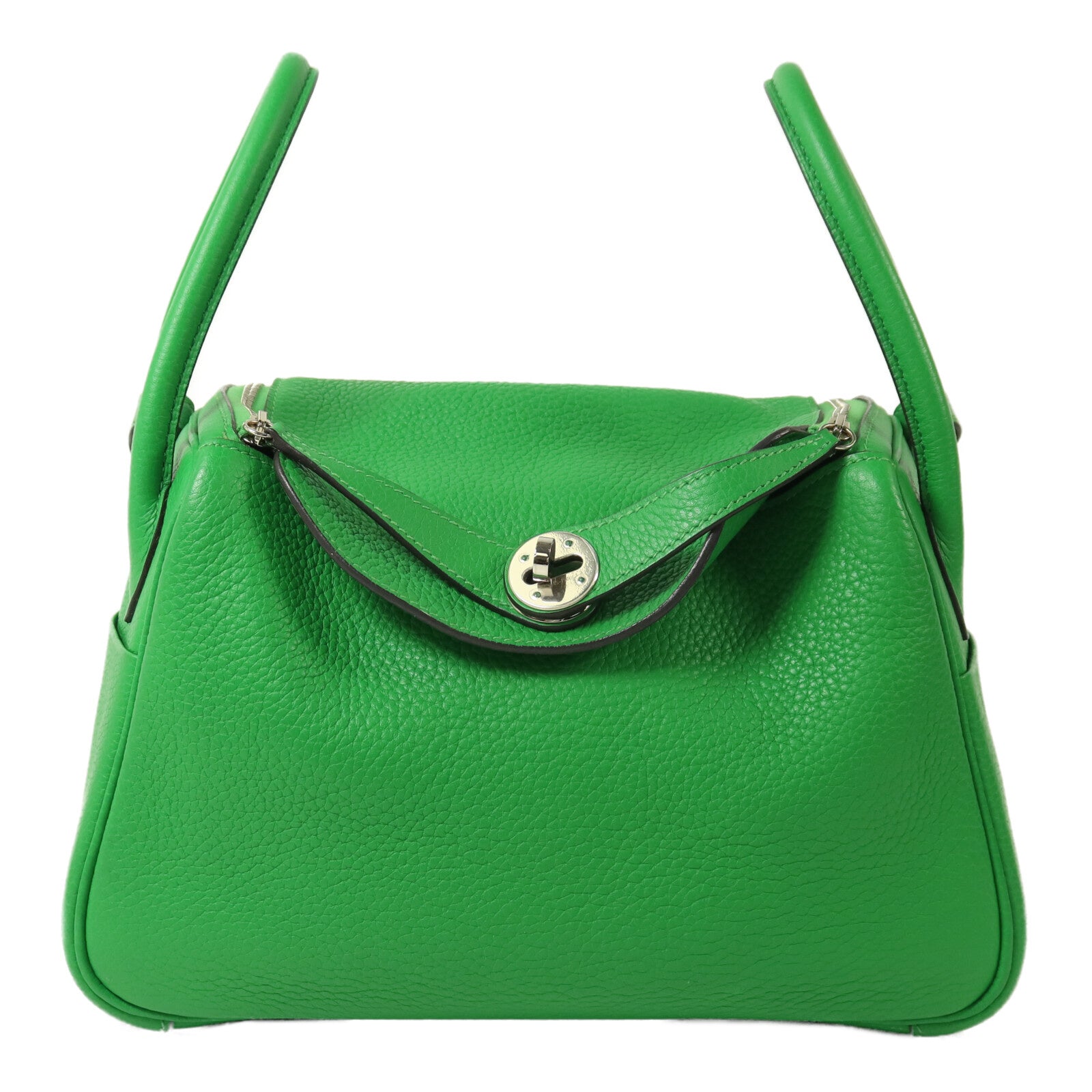 HERMES Clemence皮革Lindy 26手挽肩背兩用袋Bambou