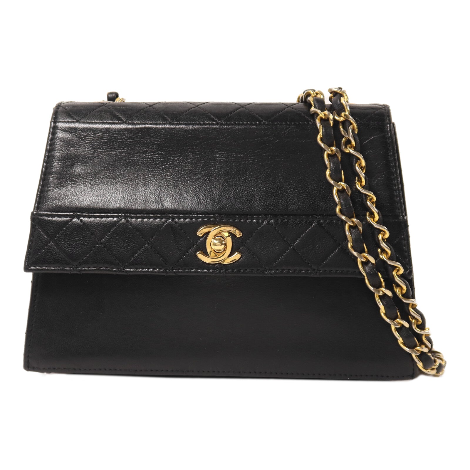CHANEL 牛皮皮革Vintage Shoulder Bag鏈帶肩背袋
