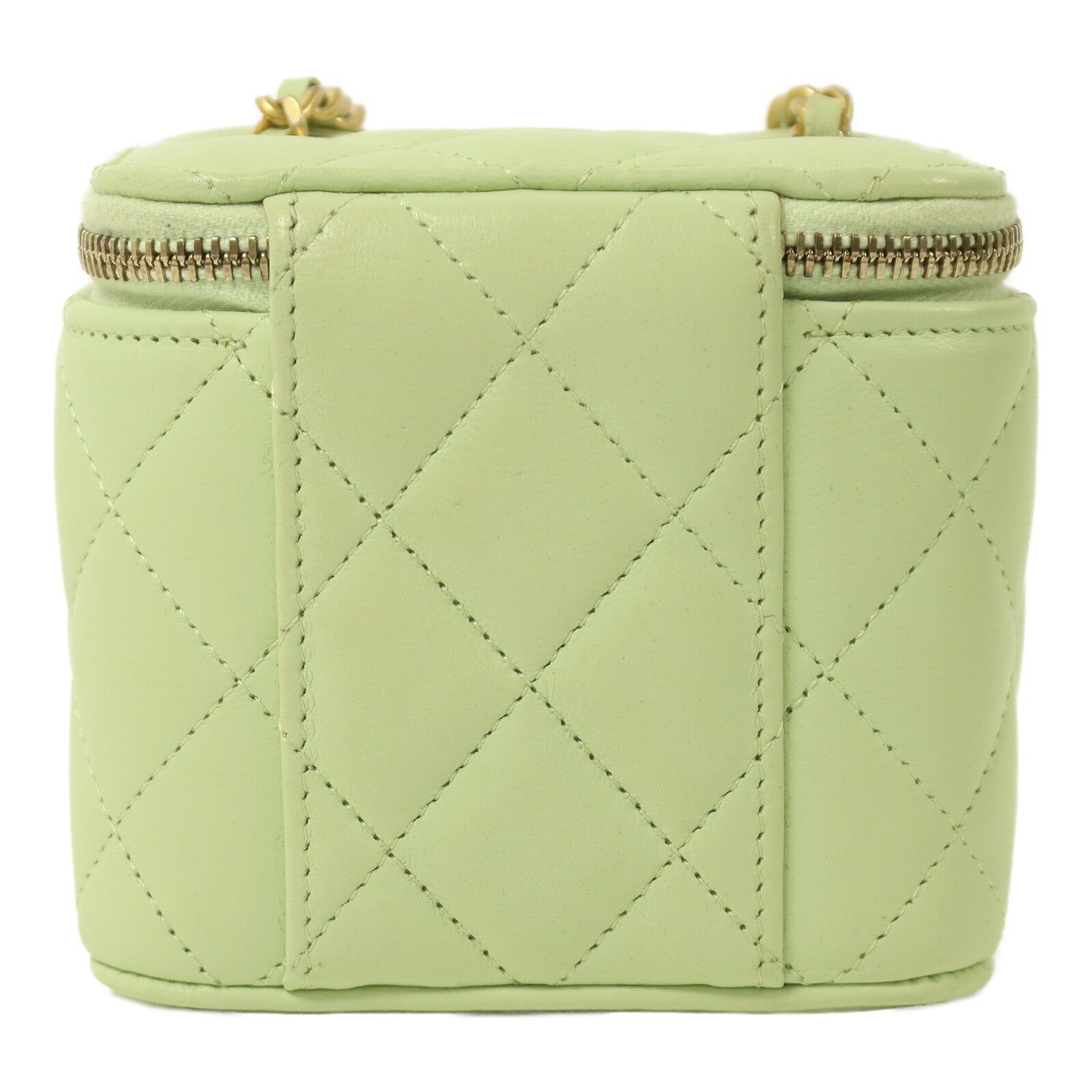 CHANEL 羊皮皮革Vanity Case Gold Ball鏈帶肩背袋
