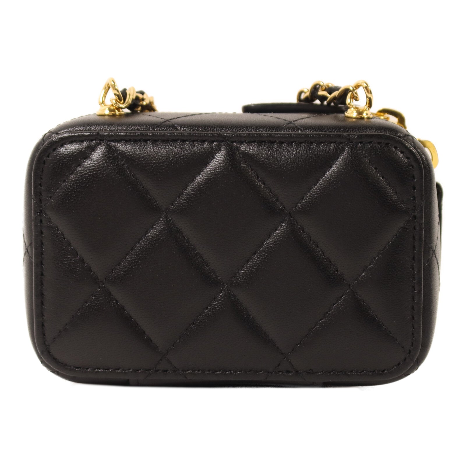 CHANEL 羊皮皮革Mini Vanity Case鏈帶肩背袋