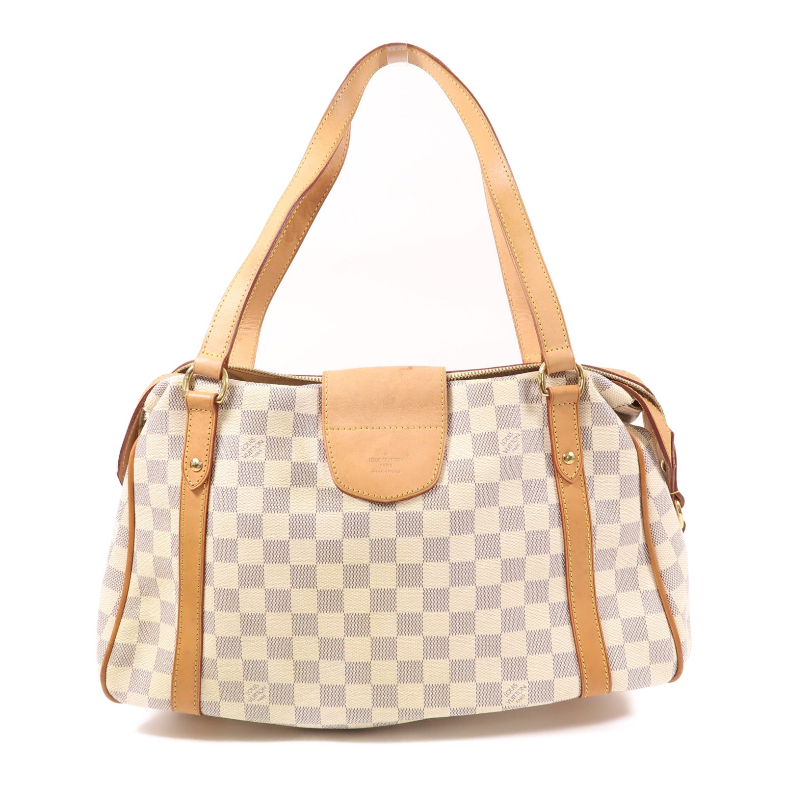 LOUIS VUITTON LV GHW Stresa PM Shoulder Bag N42220 Damier Azur White