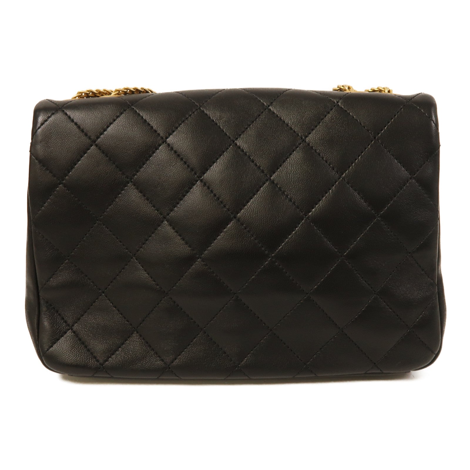 CHANEL 羊皮皮革Chain Shoulder金扣鏈帶肩背袋