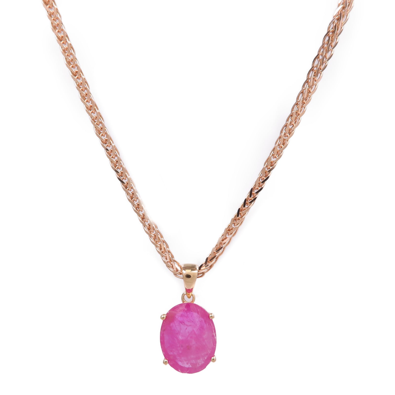 JEWELRY 【激減優惠】18K黃金/玫瑰金Ruby Necklace紅寶石項鍊