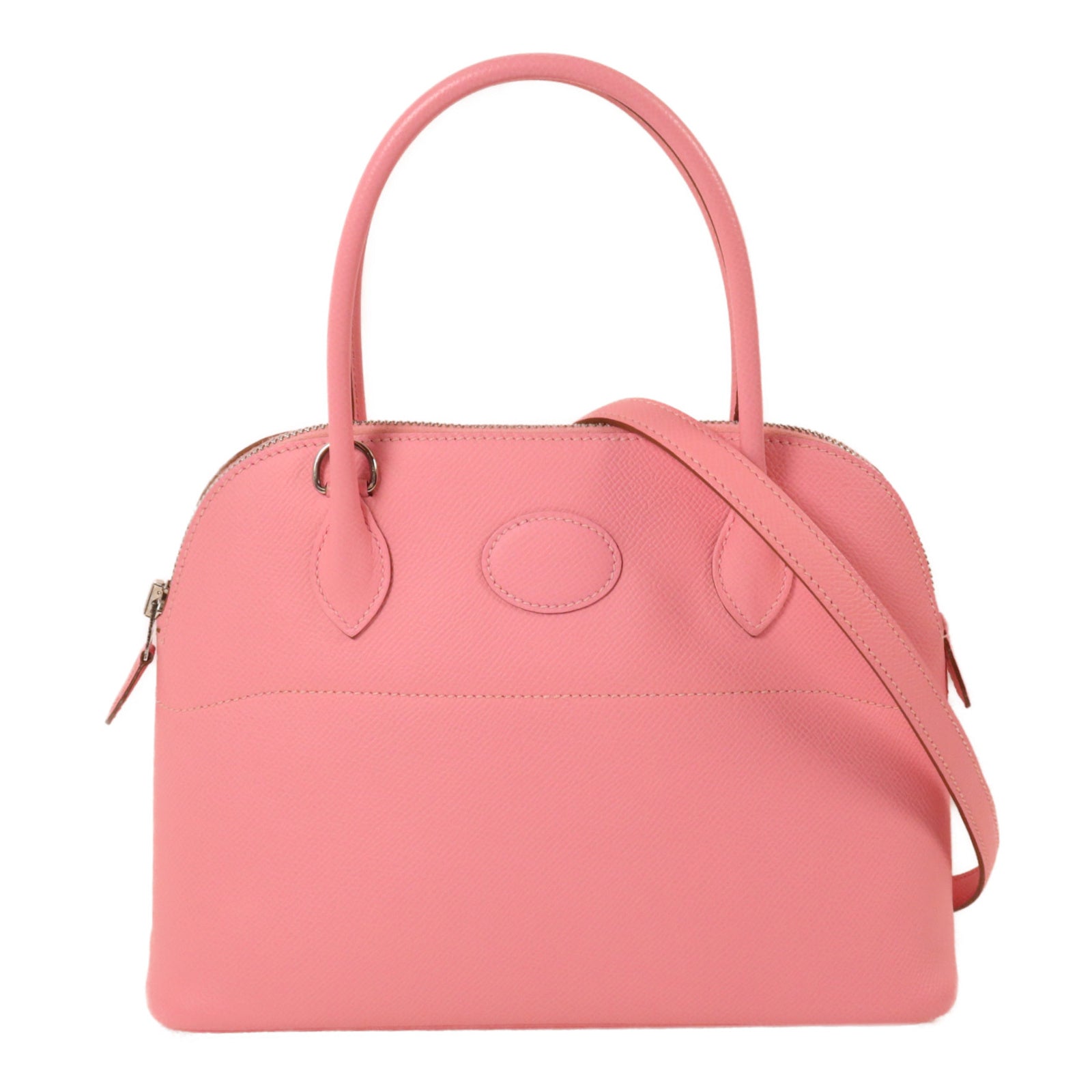 HERMES Epsom皮革Bolide 27手挽肩背兩用袋Rose Confetti