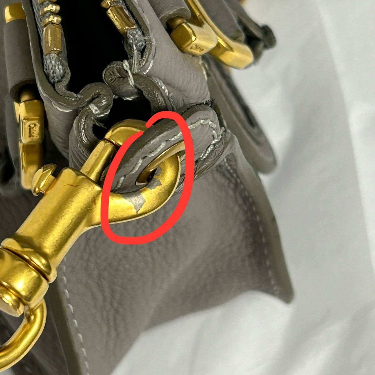 Chloe 牛皮皮革Mini Marcie金扣手挽肩背兩用袋