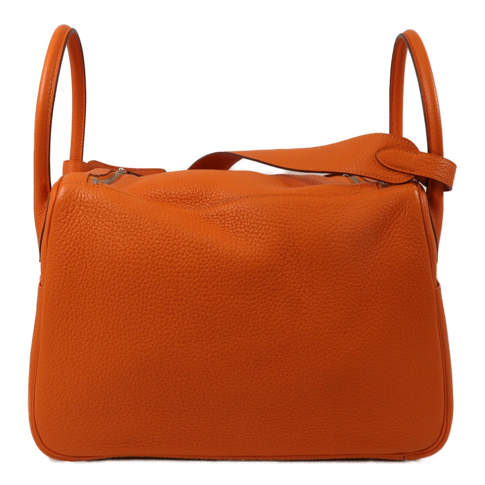 HERMES Clemence皮革Lindy 34手挽肩背兩用袋Orange