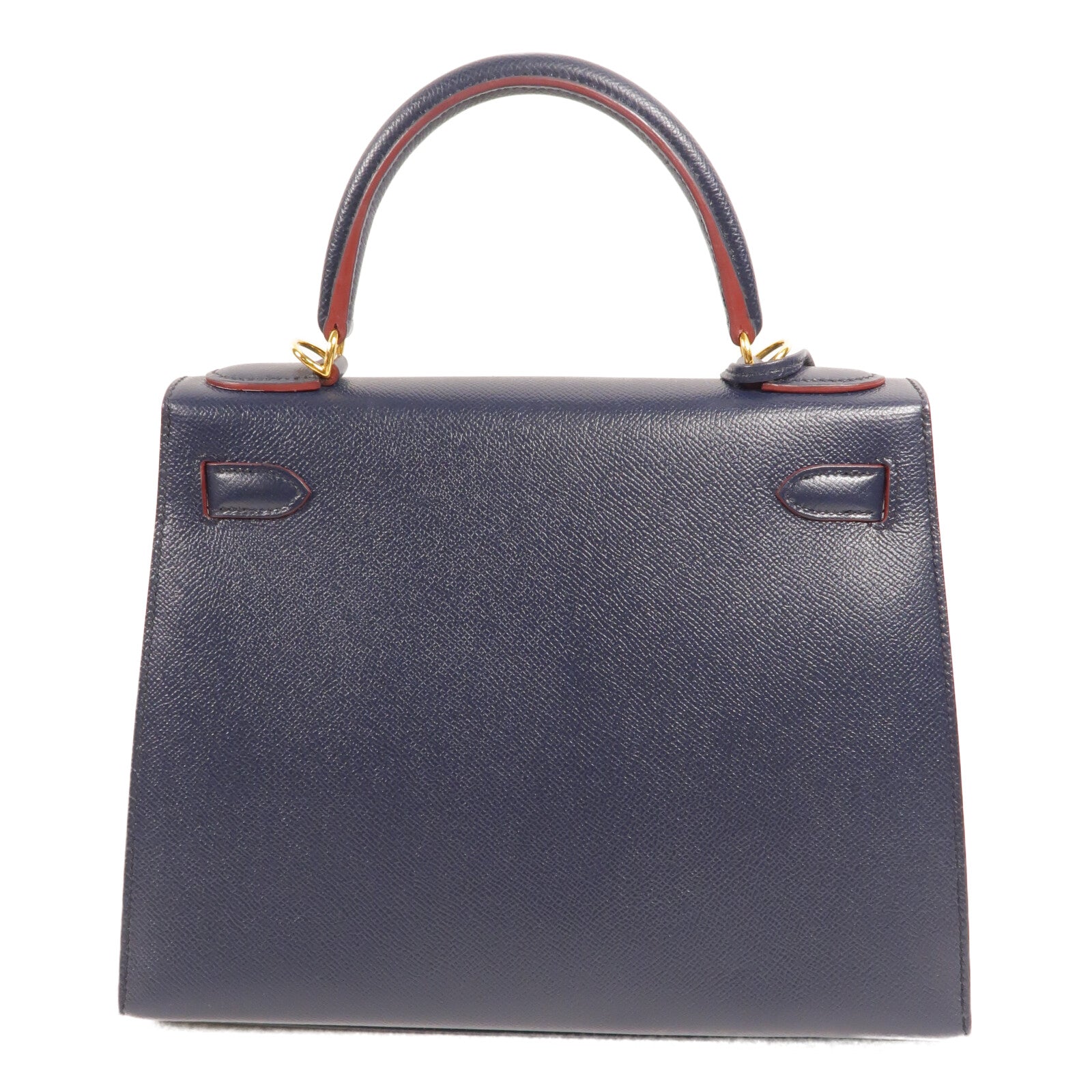 HERMES Epsom皮革Kelly 28手挽肩背兩用袋Bleu Indigo