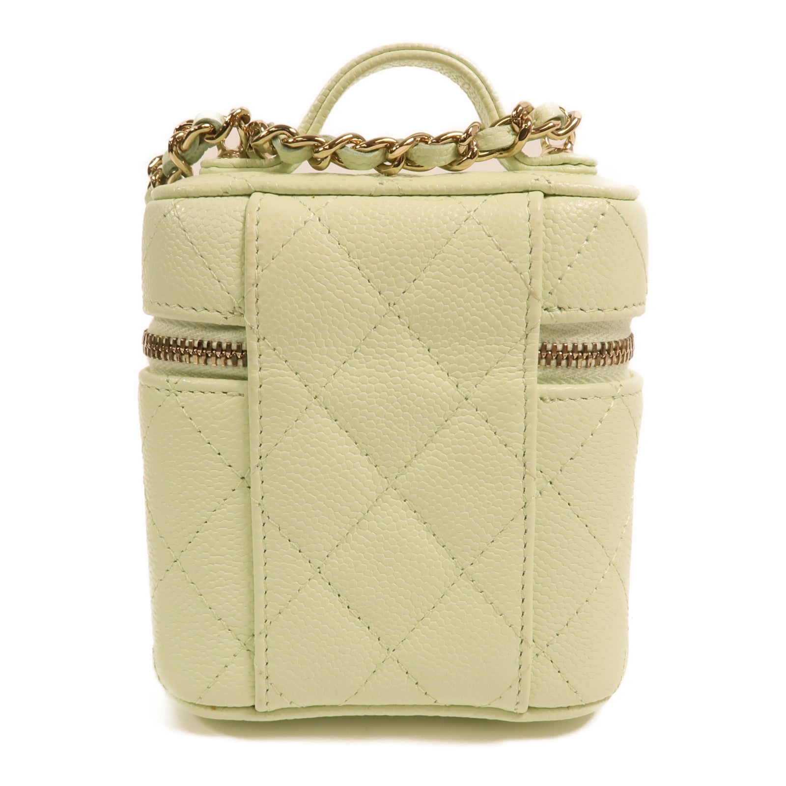 CHANEL 牛皮皮革Mini Vanity Case金扣手挽肩背兩用袋