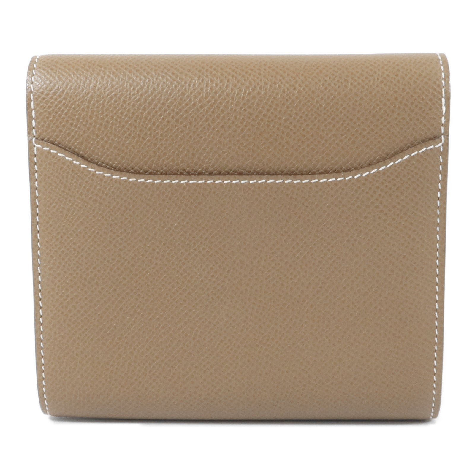 HERMES 【激減優惠】Epsom皮革Constance Compact Wallet錢包Etoupe