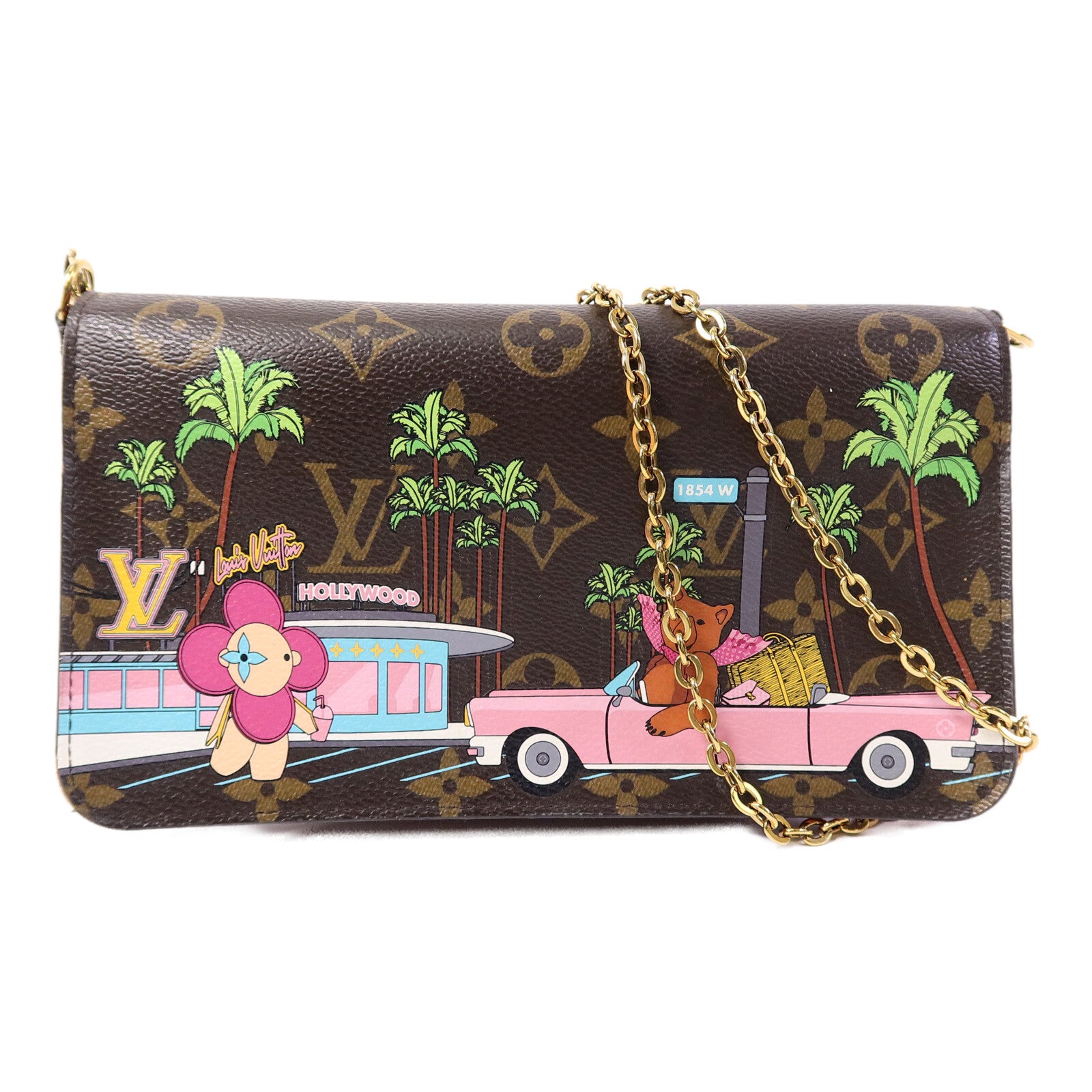 LOUIS VUITTON Monogram Hollywood Xmas Felicie Pochette肩背袋