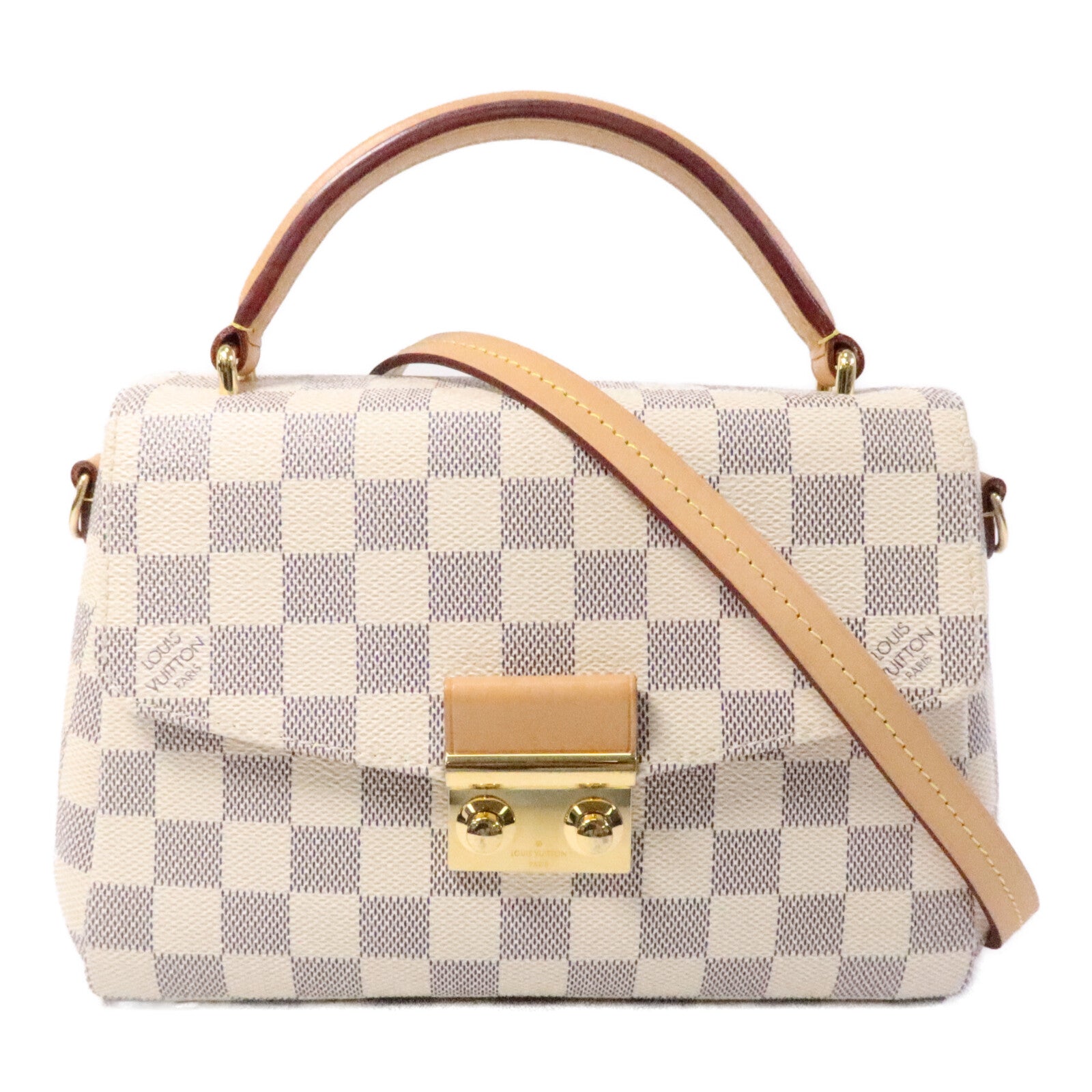 LOUIS VUITTON Damier Azur Croisette手挽肩背兩用袋