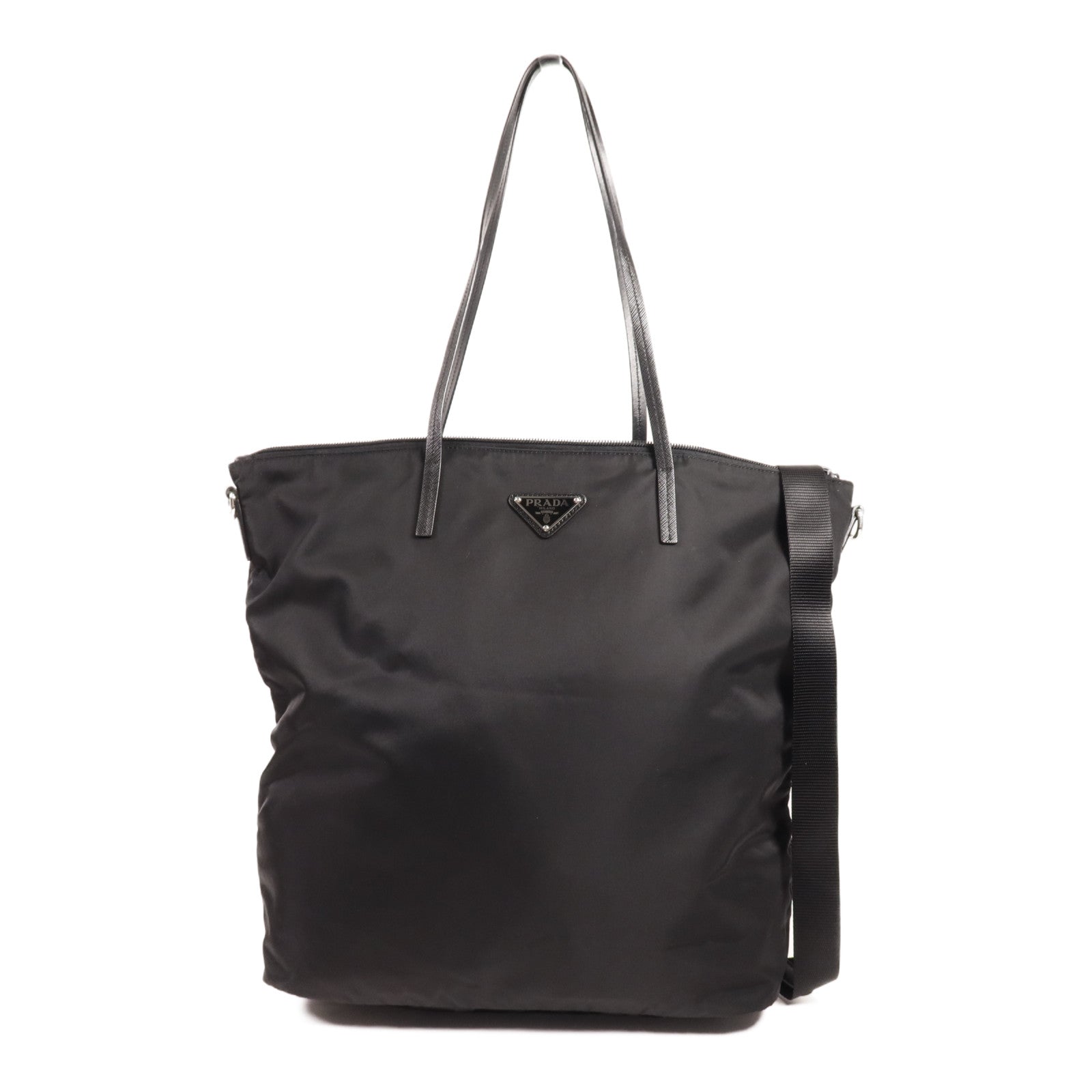 PRADA 尼龍2 Way Shoulder銀扣手挽肩背兩用袋