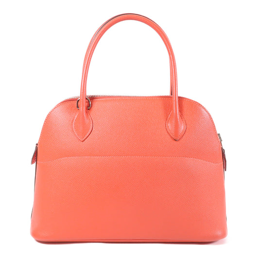 HERMES【激減優惠】 Epsom皮革Bolide 27銀扣手挽肩背兩用袋Rose Jaipur