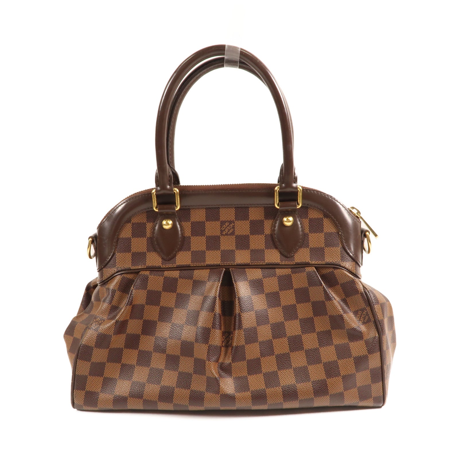 LOUIS VUITTON 【激減優惠】Damier Trevi金扣手挽肩背兩用袋棕色