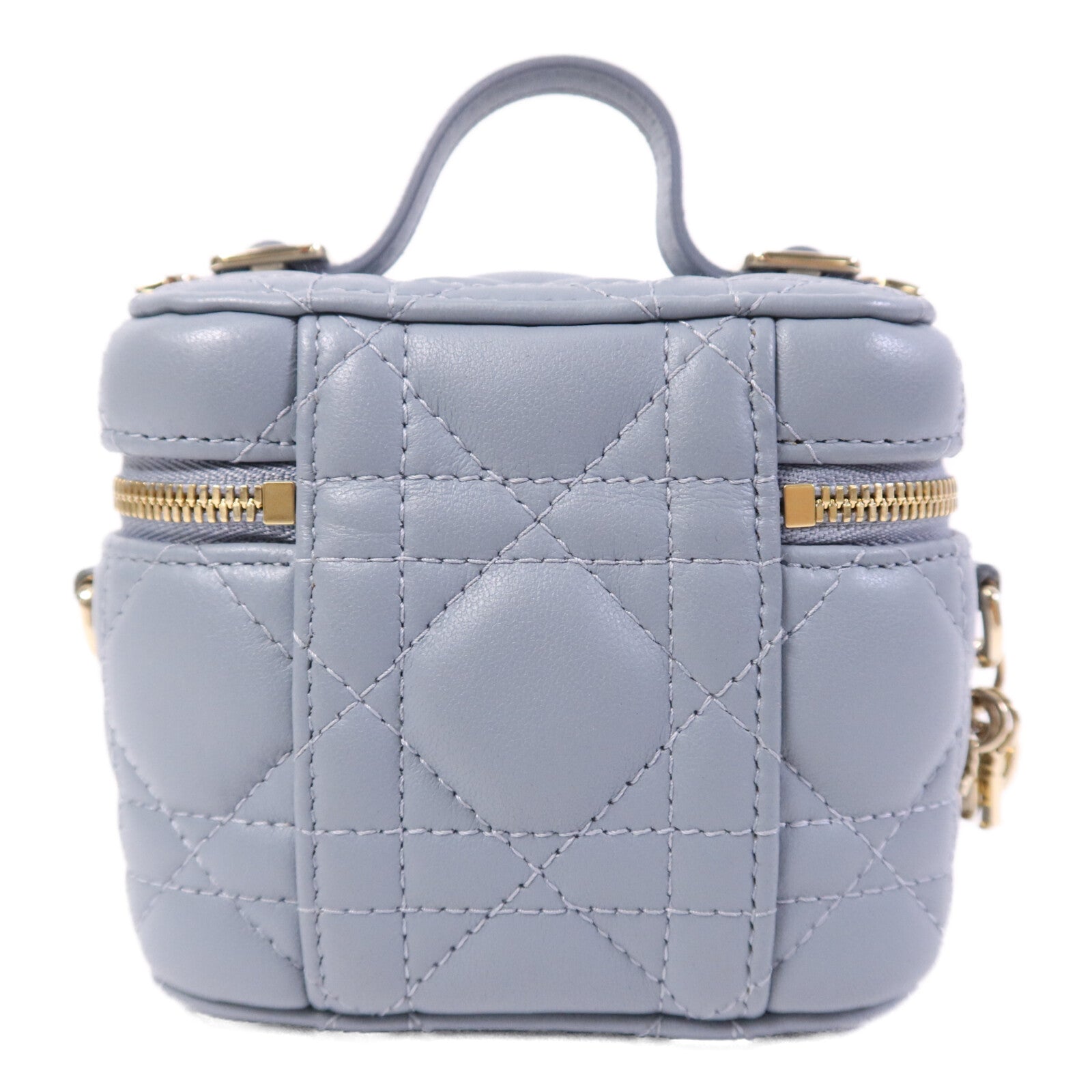 Dior 羊皮皮革Cannage Vanity金扣手挽肩背兩用袋