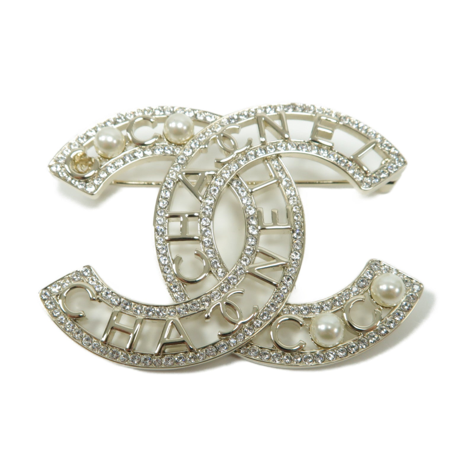 視線を奪う、芸術的煌めき♦【CHANEL】ブローチ 楽天市場】シャネル CHANEL ブローチ メタル CCマーク ストラス