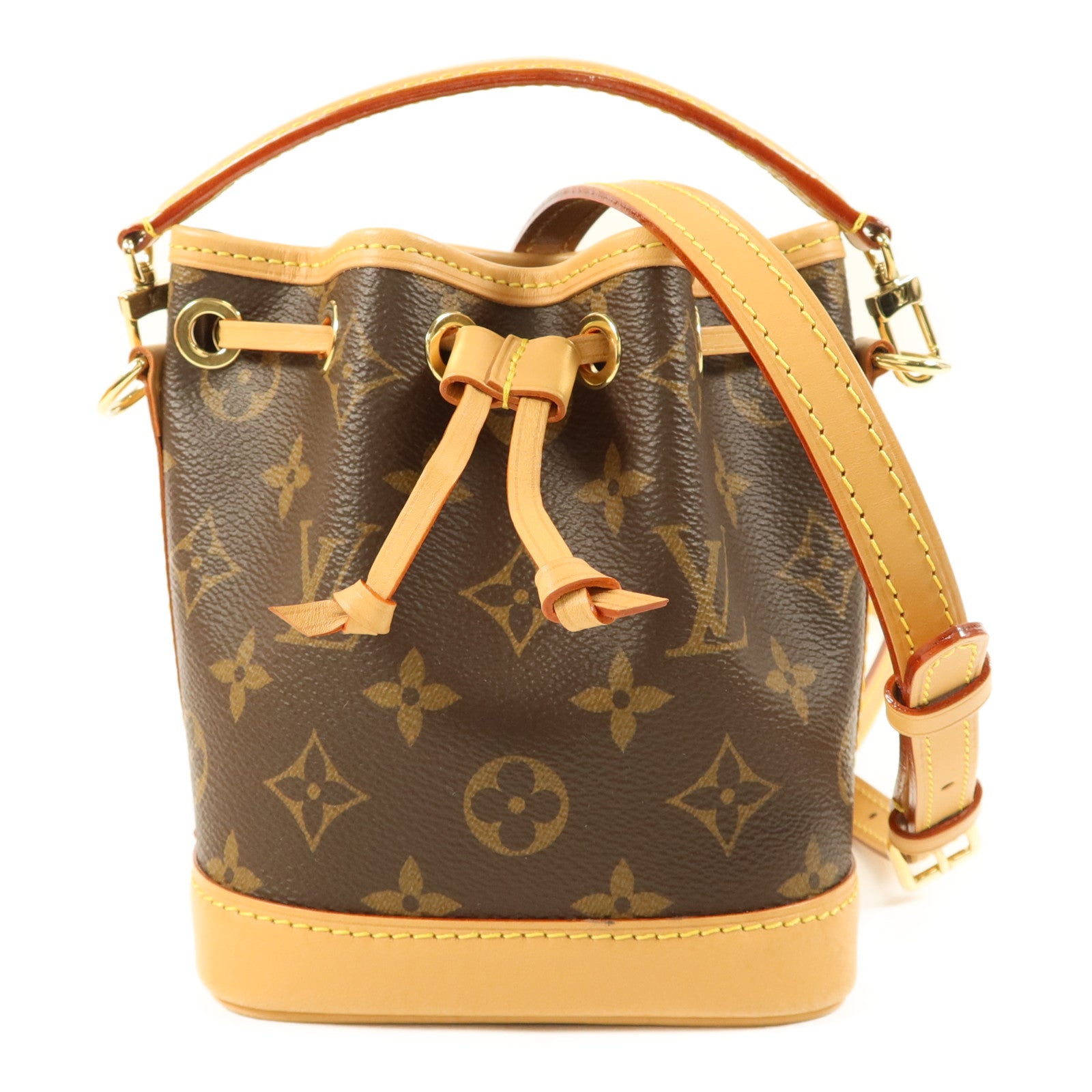 LOUIS VUITTON Monogram Nano Noe金扣手挽肩背兩用袋