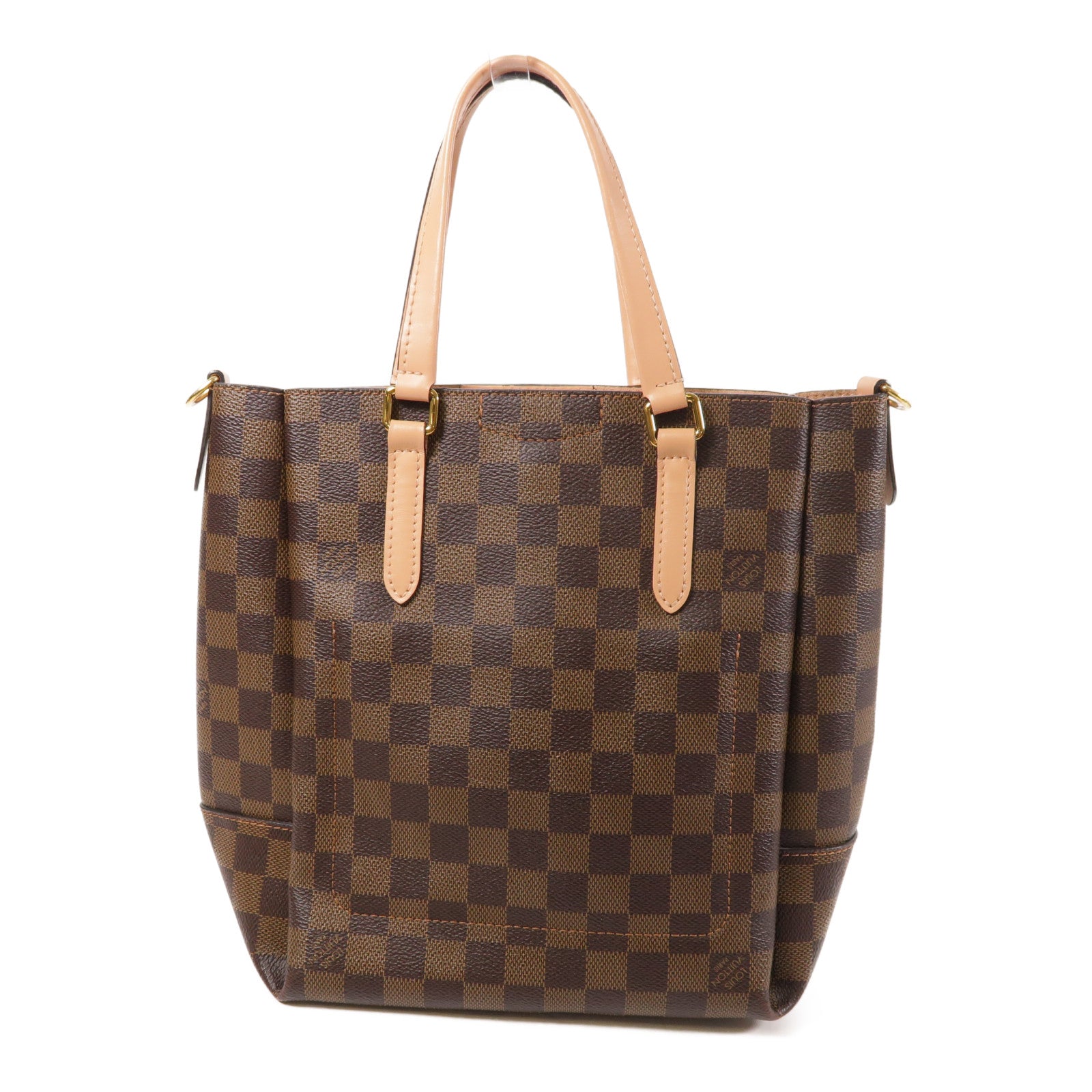 LOUIS VUITTON Damier Belmont NV PM金扣手挽肩背兩用袋