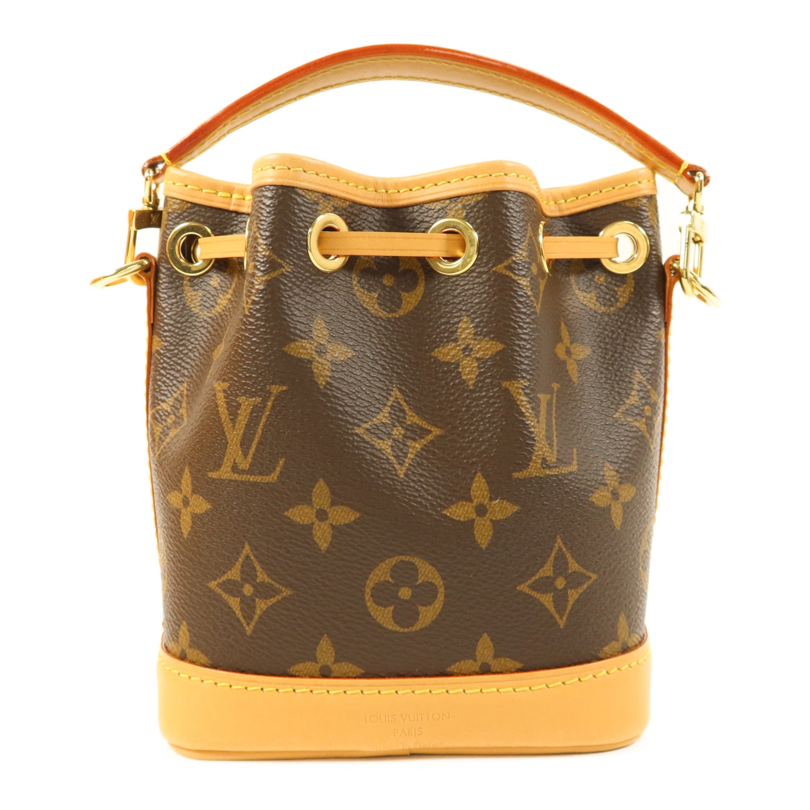 LOUIS VUITTON Monogram Nano Noe金扣手挽肩背兩用袋