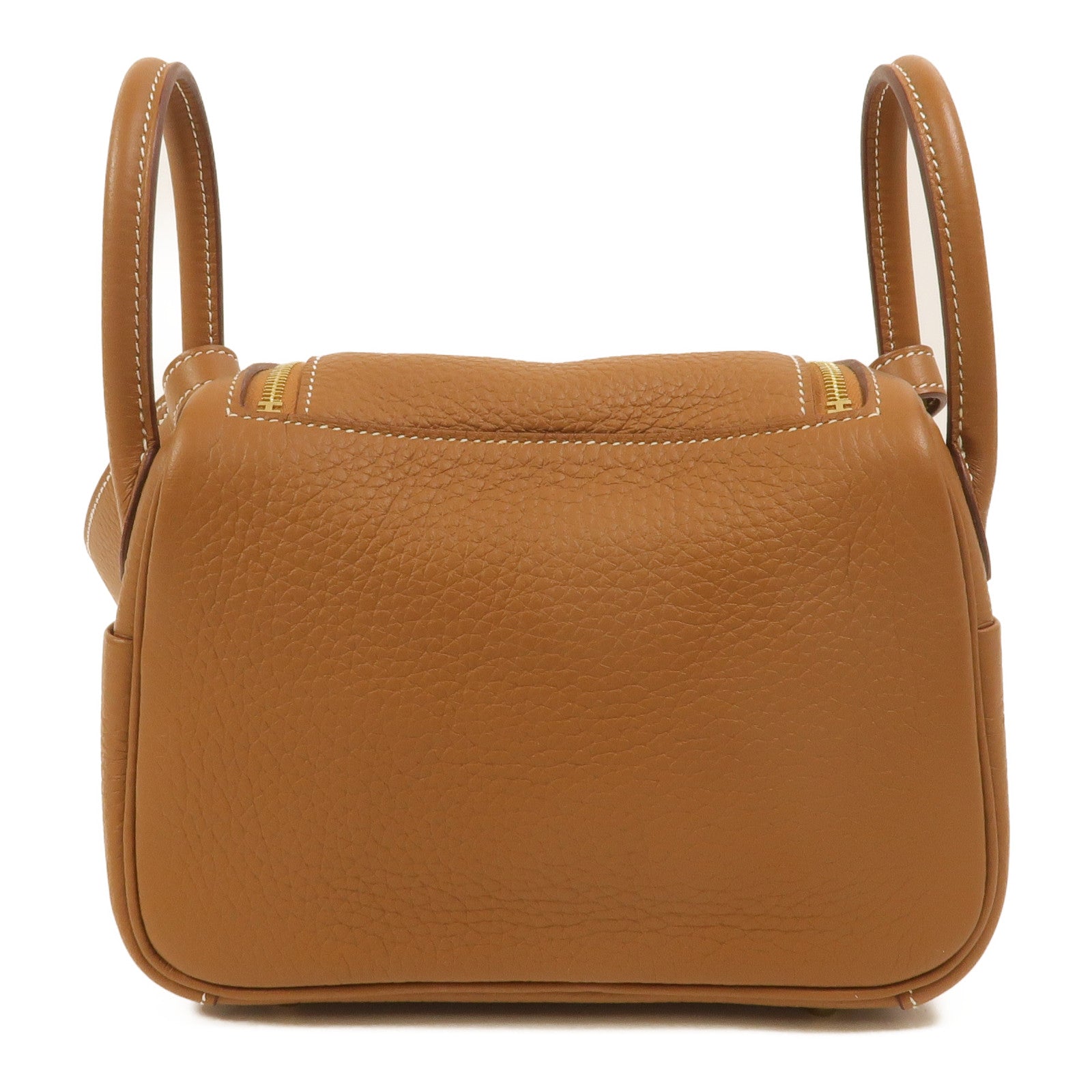 HERMES Clemence皮革Mini Lindy金扣手挽肩背兩用袋