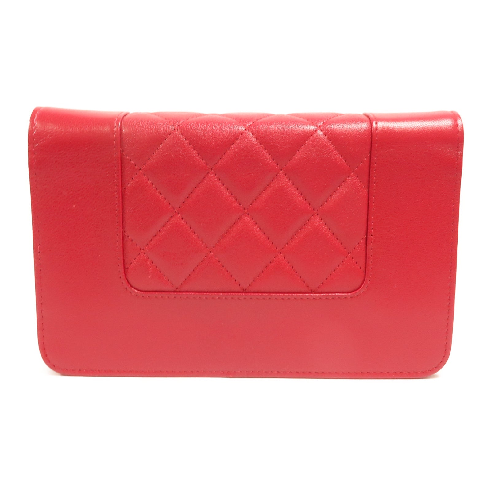 CHANEL 牛皮皮革WOC Wallet On Chain銀扣鏈帶肩背袋