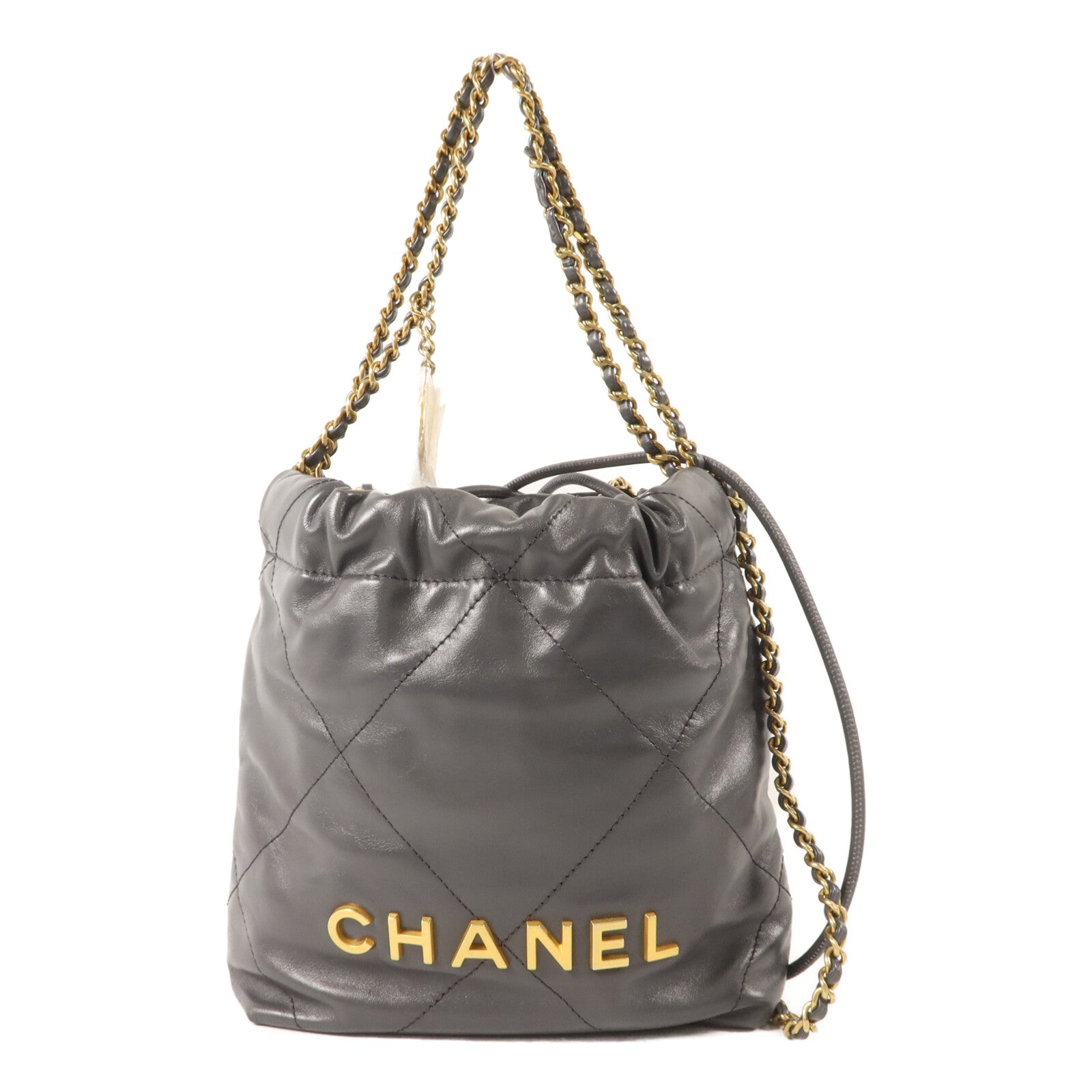 CHANEL 牛皮皮革Mini 22手挽肩背兩用袋