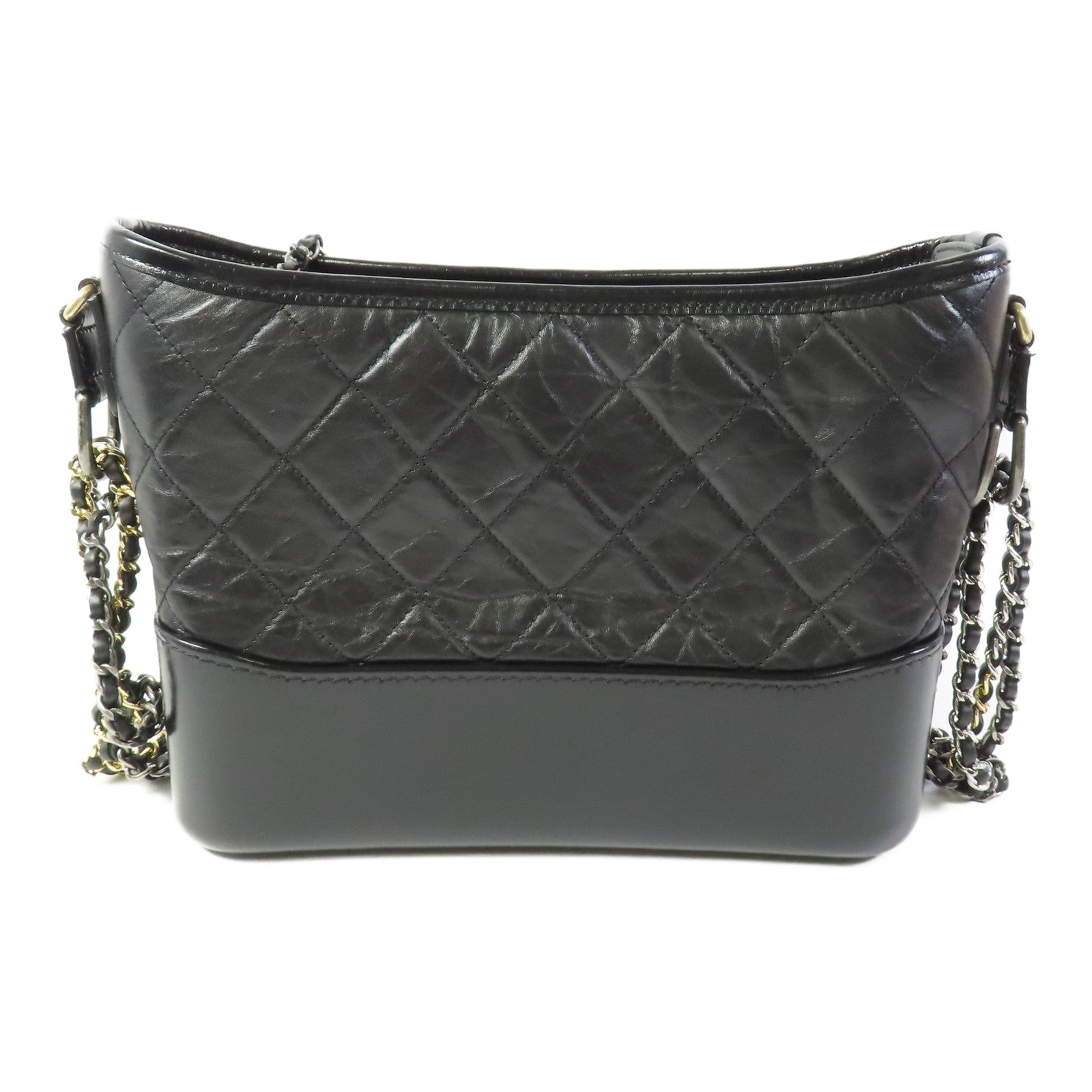 CHANEL 牛皮皮革Gabrielle Medium鏈帶肩背袋