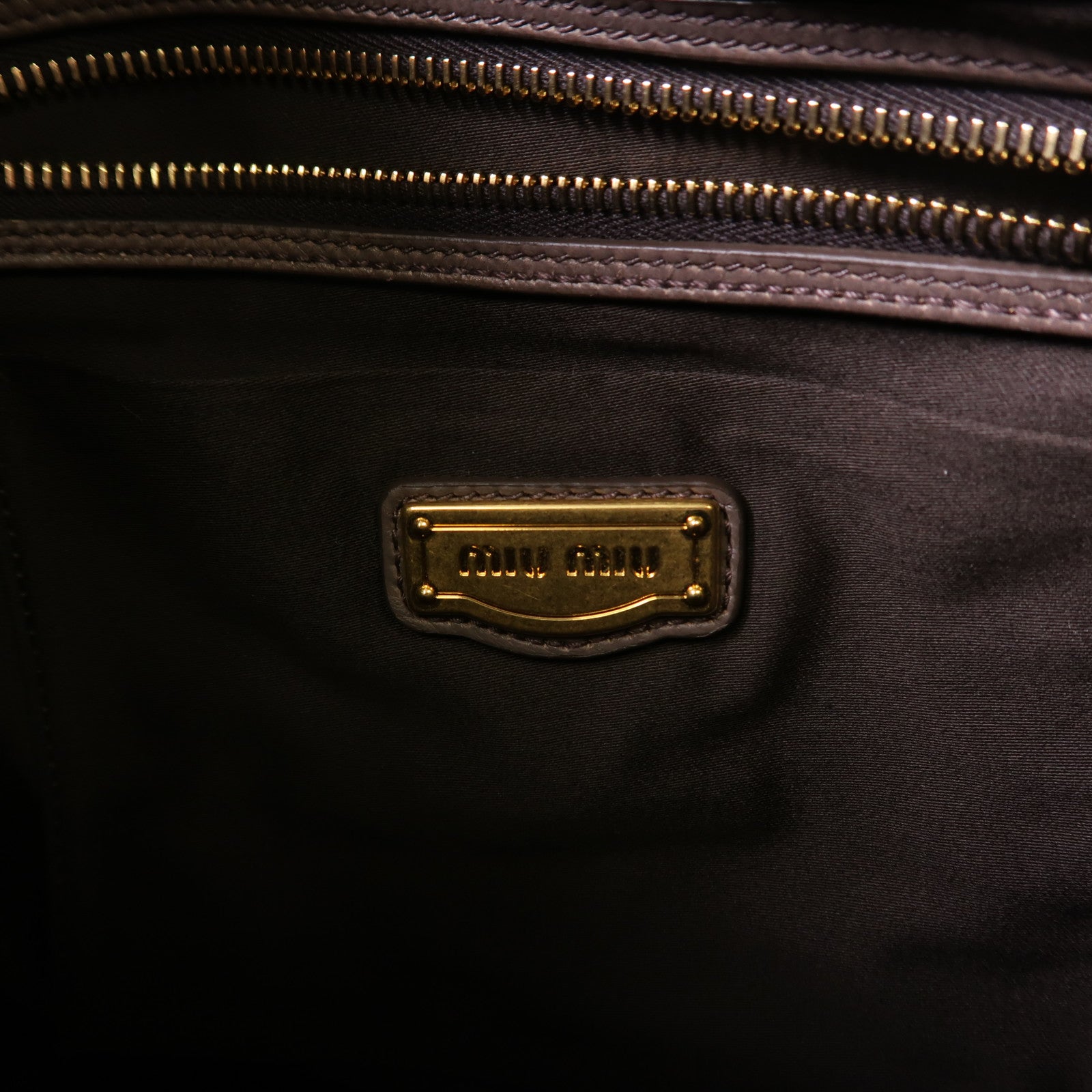 Miu Miu 羊皮皮革Shoulder Bag金扣手挽肩背兩用袋