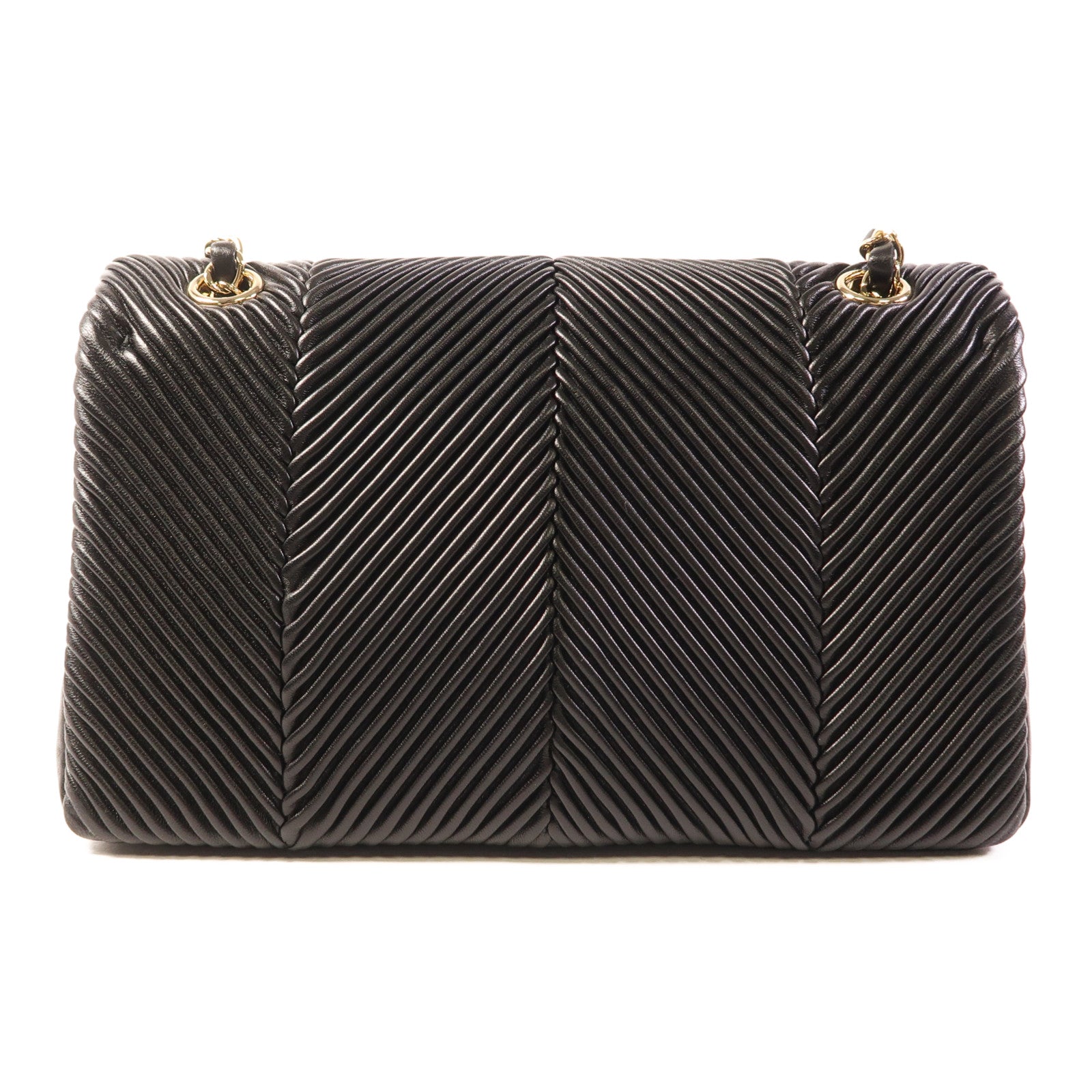 CHANEL 牛皮皮革Shoulder Bag金扣鏈帶肩背袋