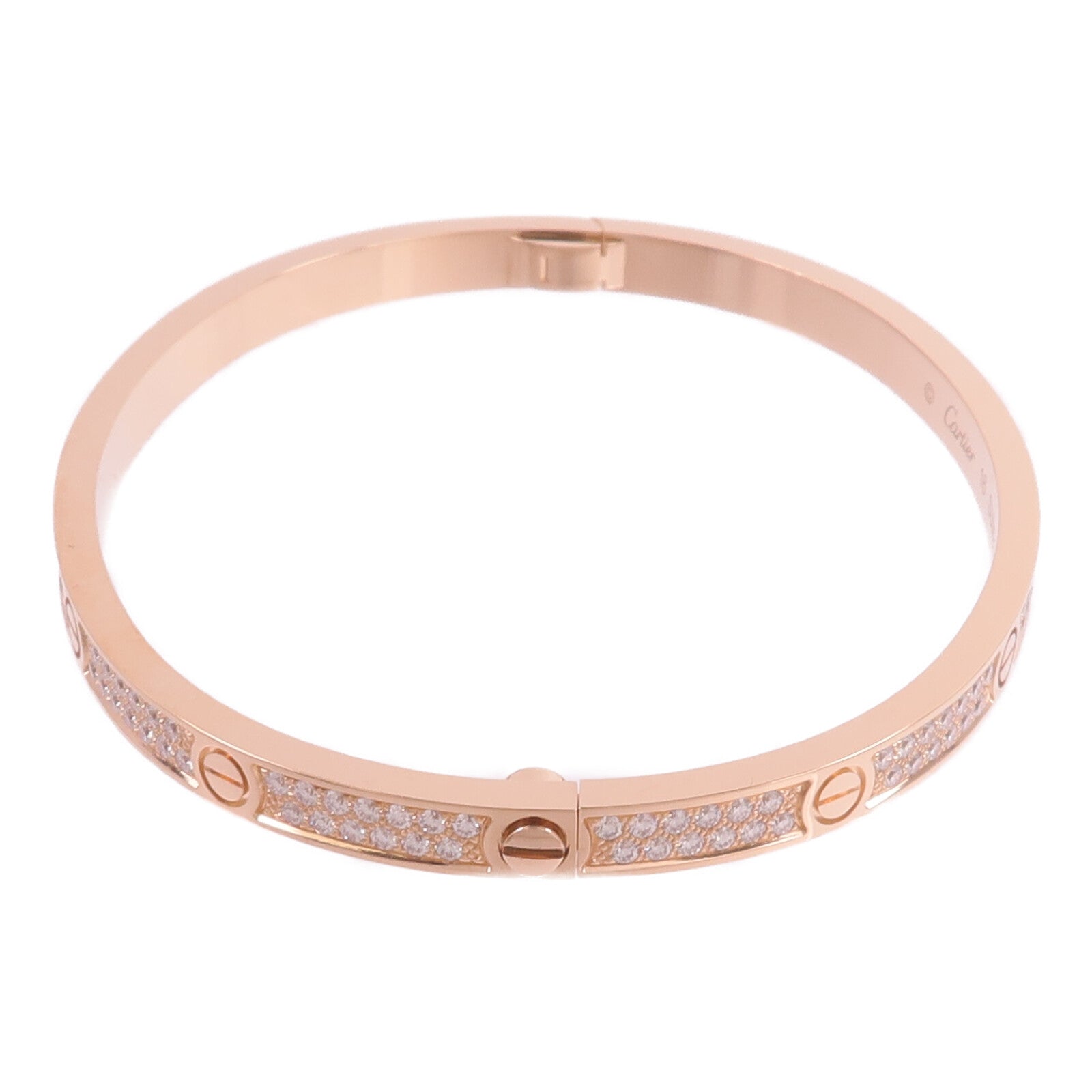 CARTIER 18K玫瑰金Love Bracelet Small Model Paved鑽石手鐲