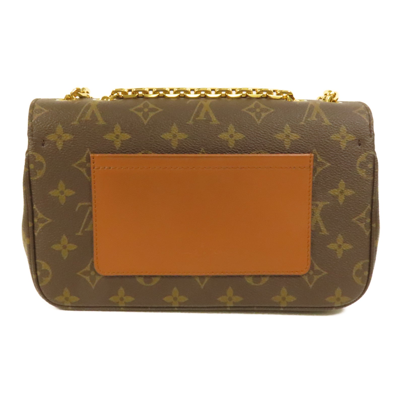 LOUIS VUITTON Monogram Marceau金扣鏈帶肩背袋棕色