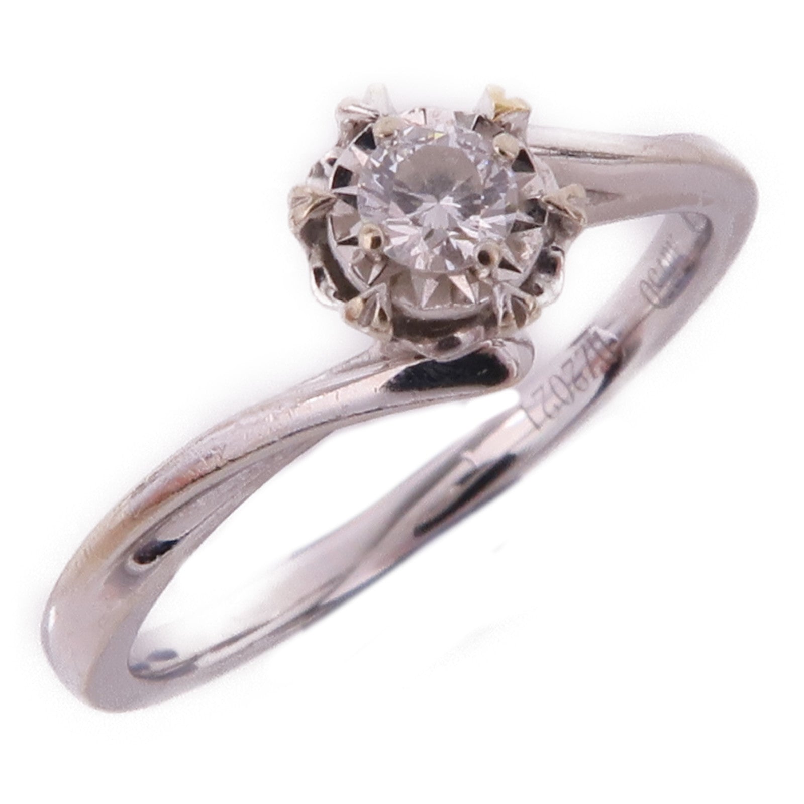 JEWELRY 【激減優惠】18K白金Diamond Ring鑽石戒指US#3.75