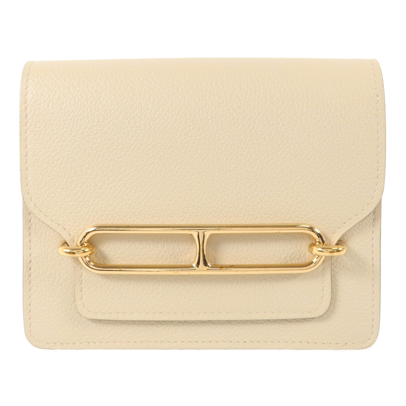 HERMES Evercolor皮革Roulis Slim錢包Nata