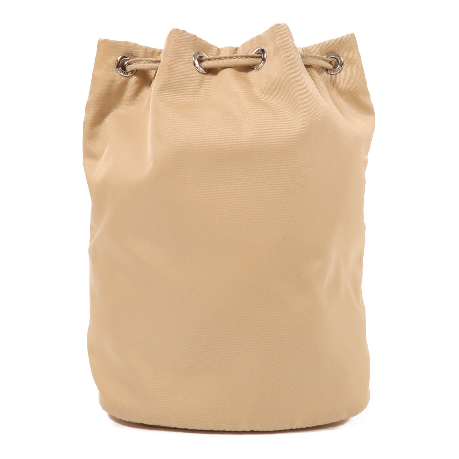 PRADA 尼龍Bucket Bag銀扣手拿包