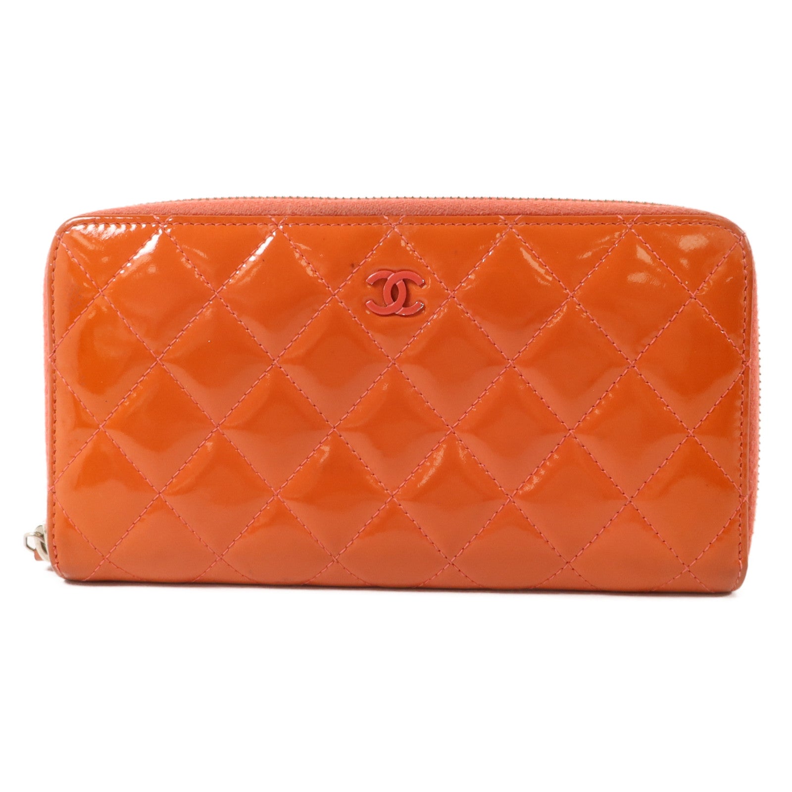 CHANEL 漆皮皮革Long Round Wallet長錢包