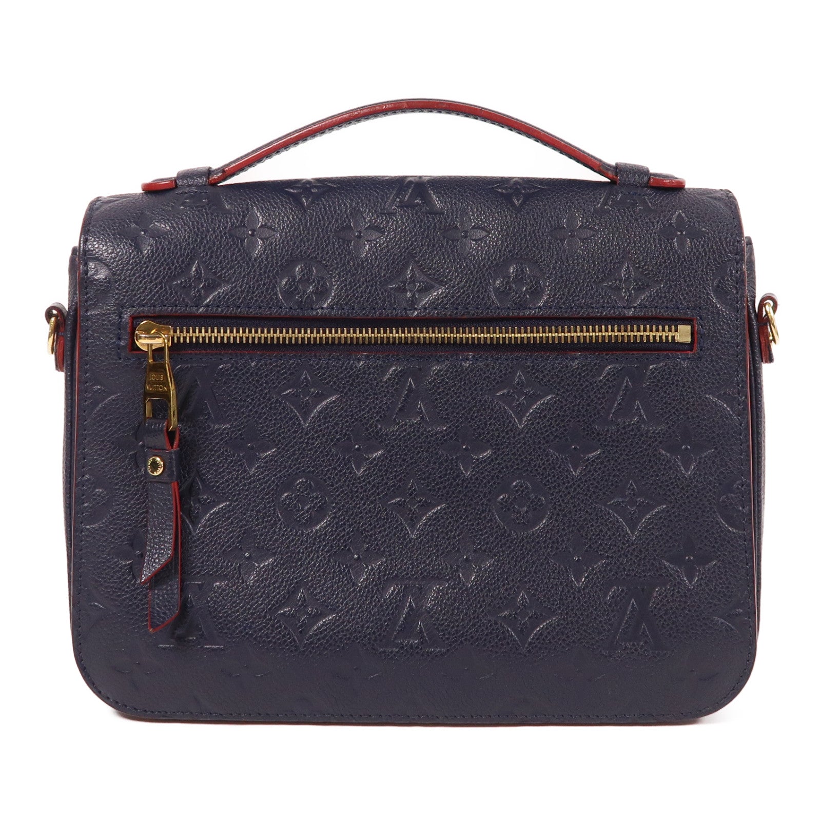 LOUIS VUITTON 【激減優惠】Monogram Empreinte Pochette Metis金扣手挽肩背兩用袋深藍色