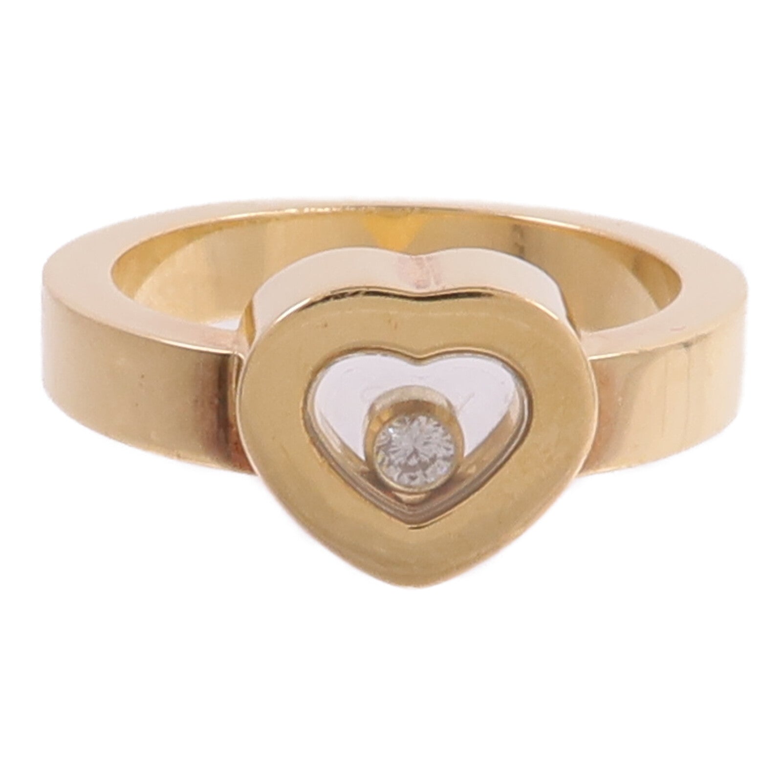 Chopard 18K黃金Happy Diamond Heart Ring鑽石戒指